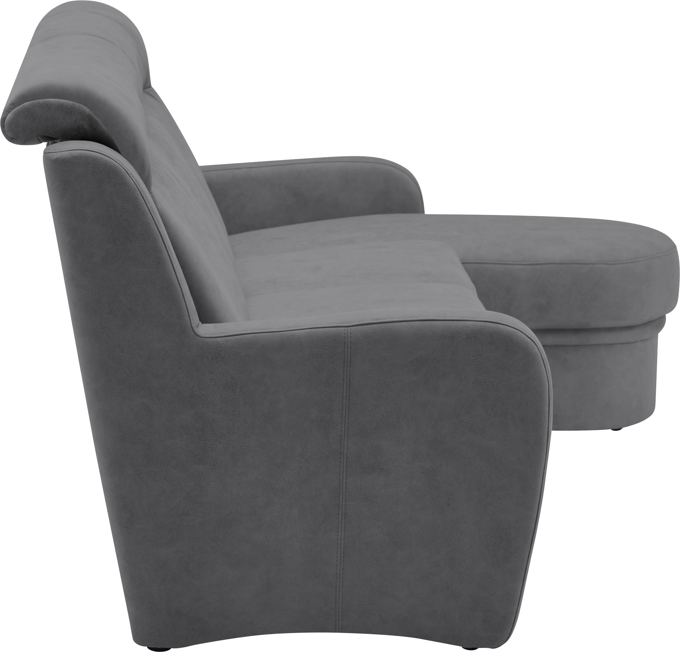 VILLA BECK Ecksofa »Varese L-Form«, (2 St.), Kopfteilverstellung, wahlweise mit Sitzvorzug, in Sitzhöhe 46 cm