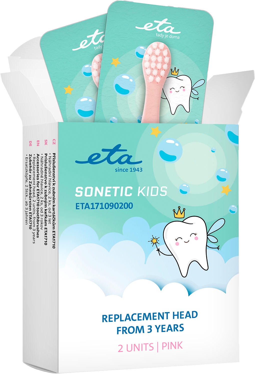 eta Aufsteckbürsten »Senetic Kids« geeigent für Kinder im Alter von 3 bis 6 Jahren