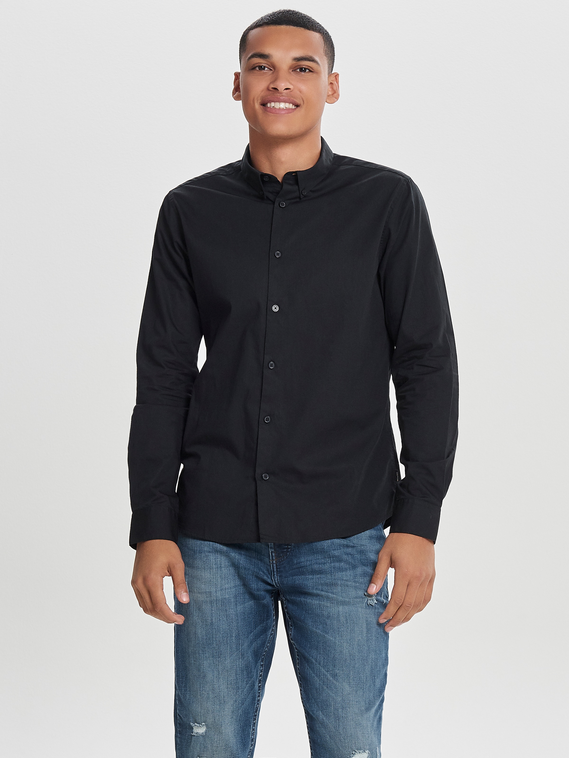 ONLY & SONS Langarmhemd "ONSPOPLIN BTN DOWN SHIRT LS NOOS" günstig online kaufen