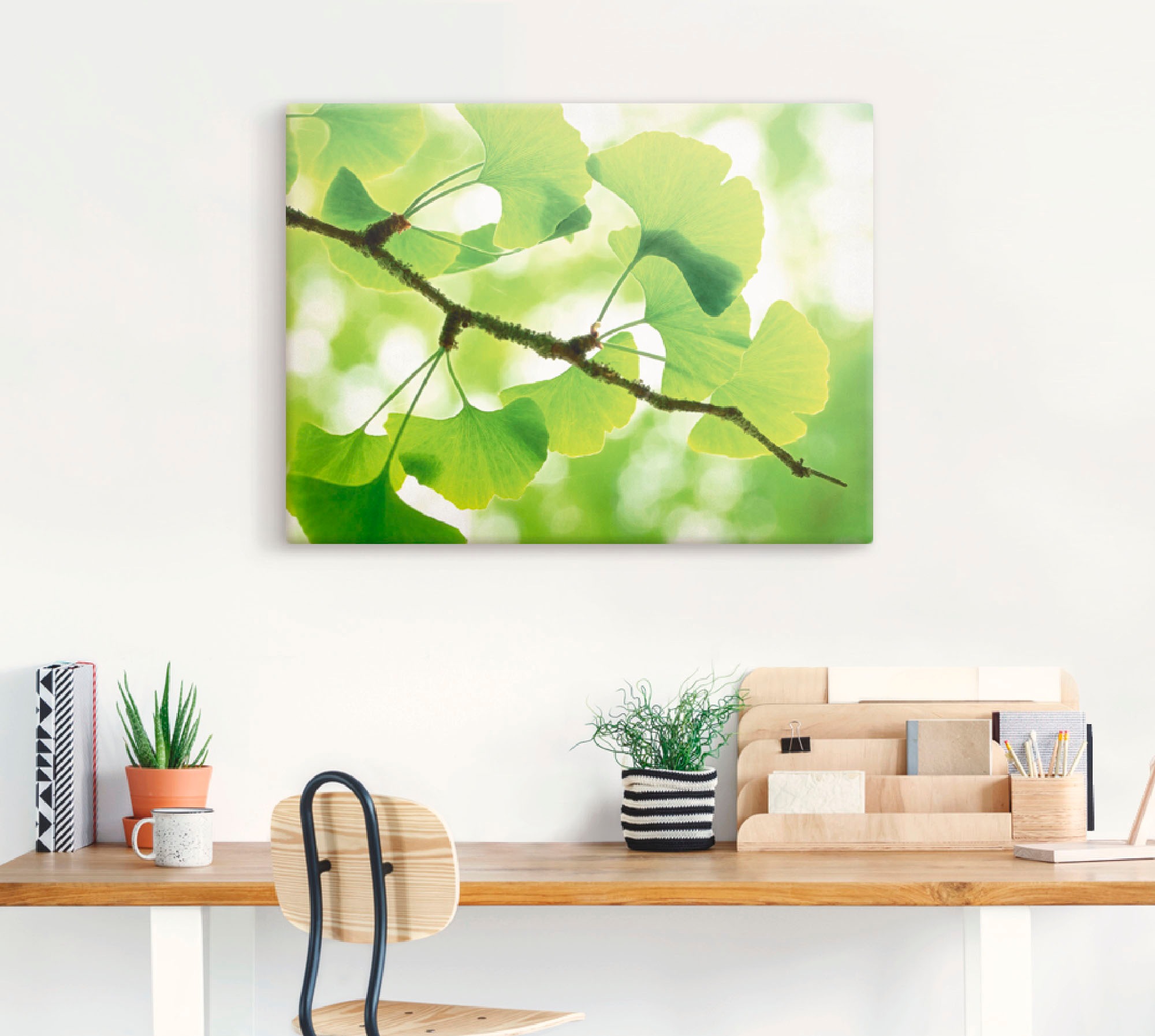 Artland Wandbild »Ginkgo«, Blätter, (1 St.), als Leinwandbild, Poster in verschied. Größen