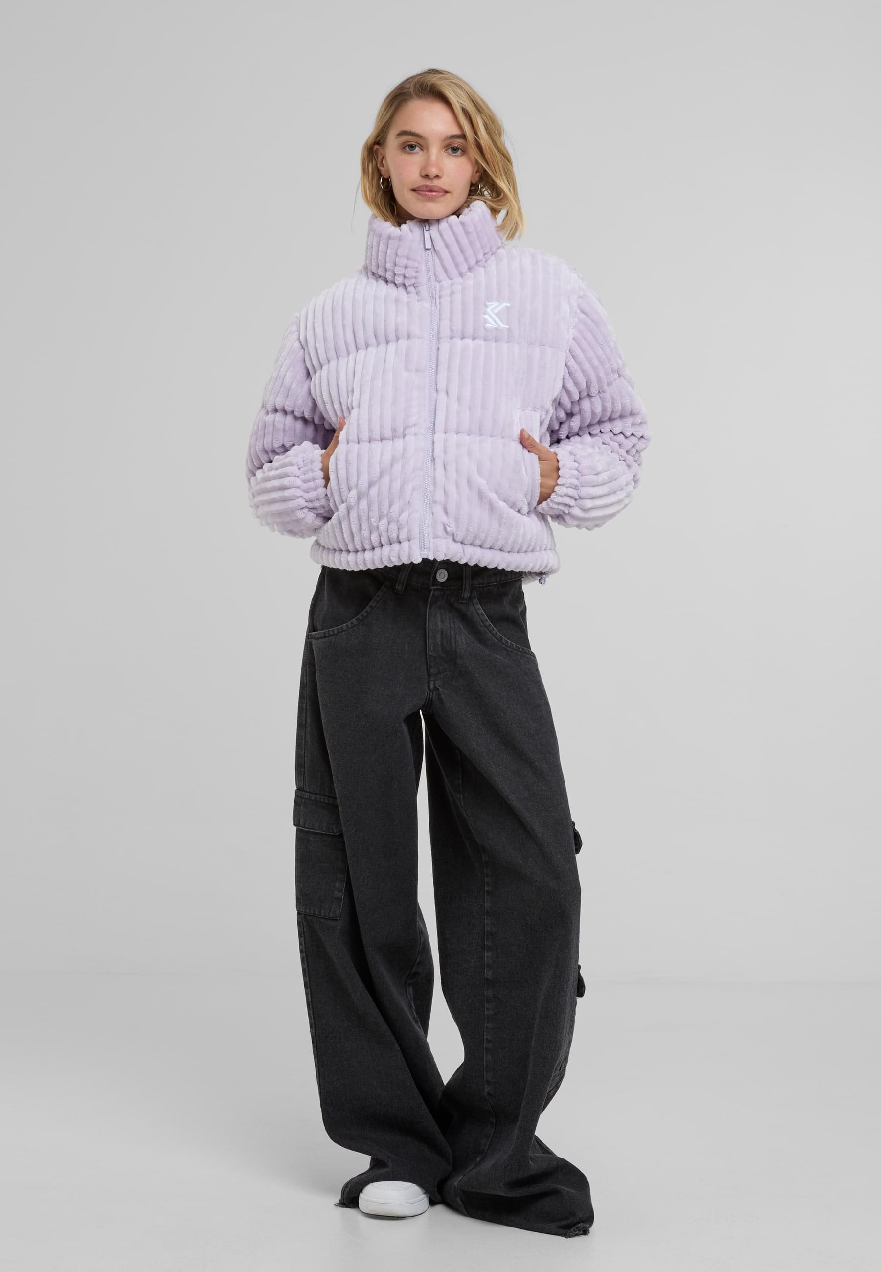 Karl Kani Winterjacke »Karl Kani KK Og Fuzzy Corduroy Short Puffer Jacket«, (1 St.), ohne Kapuze
