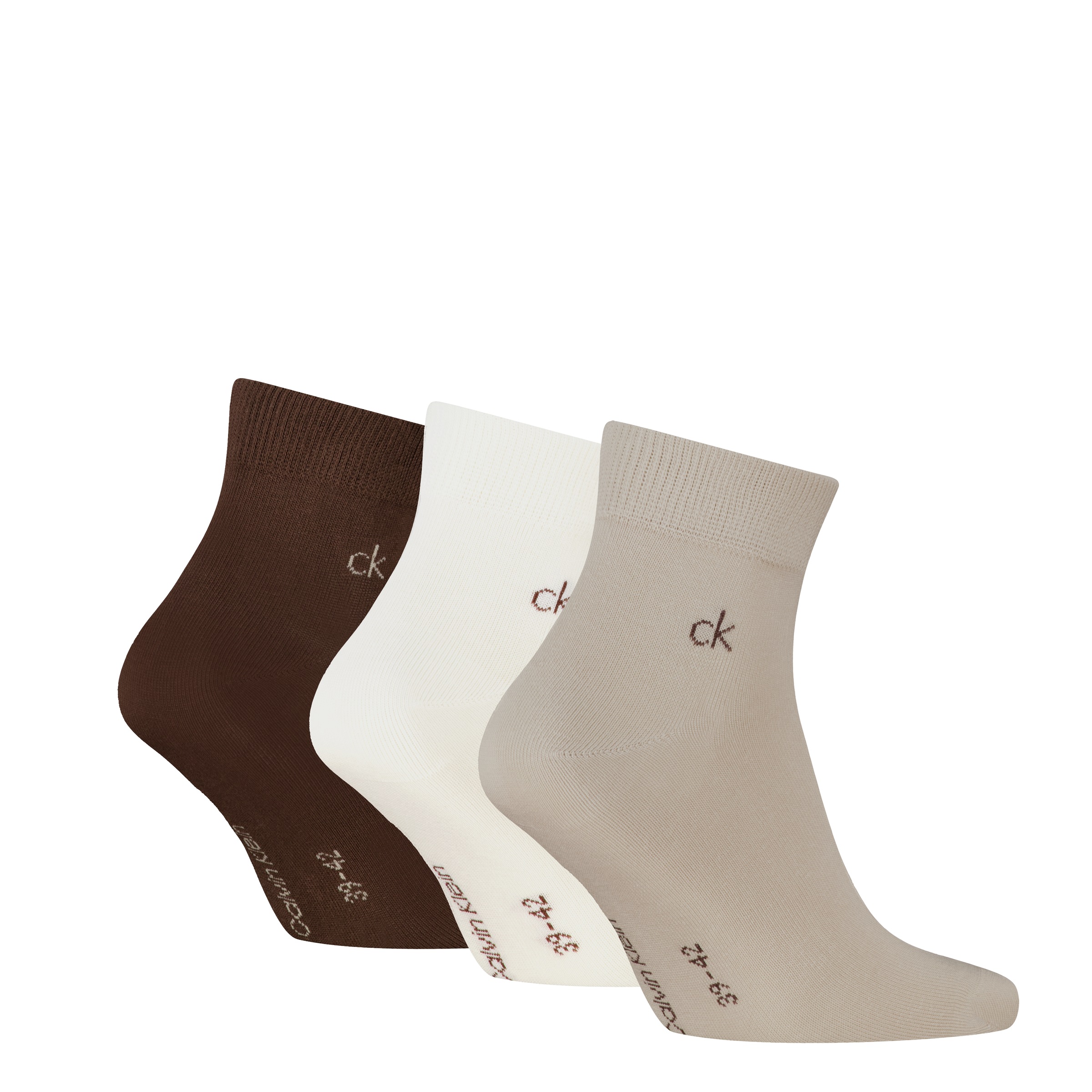 Calvin Klein Kurzsocken "CK MEN QUARTER" 3 Paar, Rippenbündchen, Cotton-Mix günstig online kaufen