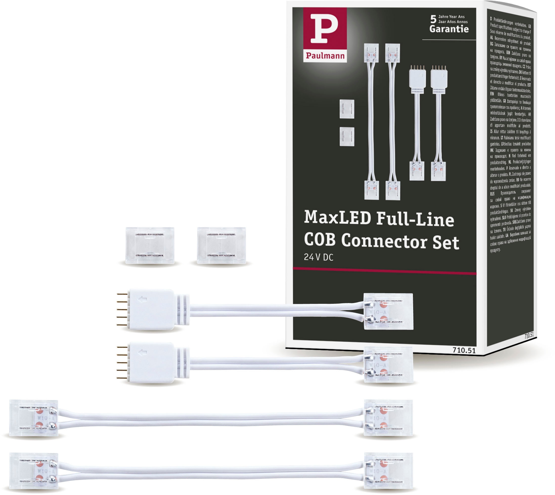 PAULMANN LED-Streifen "MaxLED 1000 Connector Set Full-Line COB 2er-Set 133m", Gesamtlänge 133m, weiß, Küche, Lichterketten