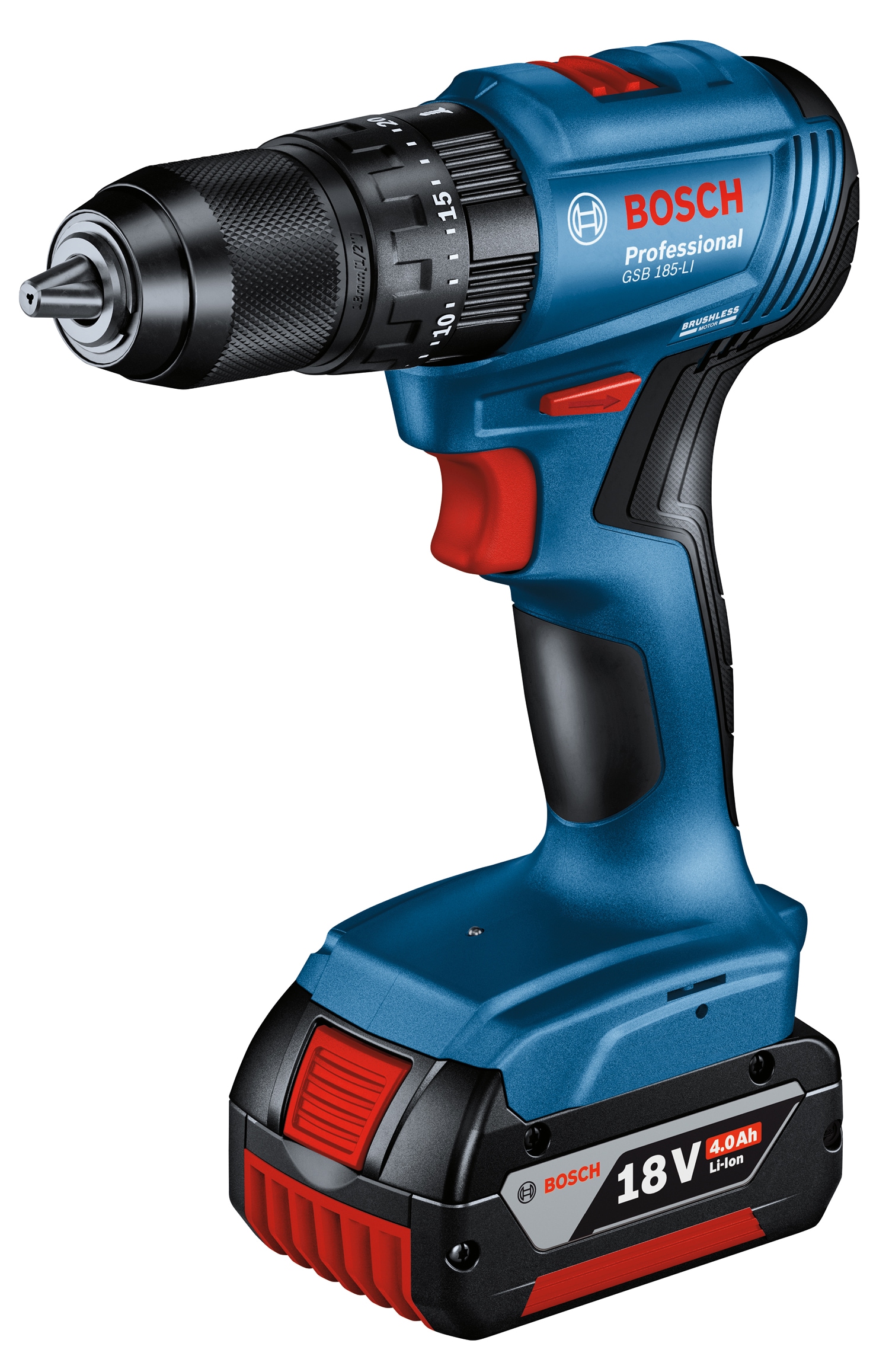 Bosch Professional Akku-Schlagbohrmaschine »»GSB 18V-45«« Inkl. 2x Akkus 3,0Ah und Schnellladegerät GAL 18V-40, in L-BOXX