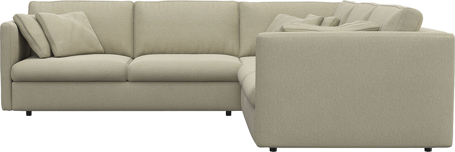 FLEXLUX Ecksofa "Lovane gleichschenklig, bequem und komfortabel" Weich & anschmiegsam, große Sitztiefe auf Kaltschaum, Dekokissen inkl.