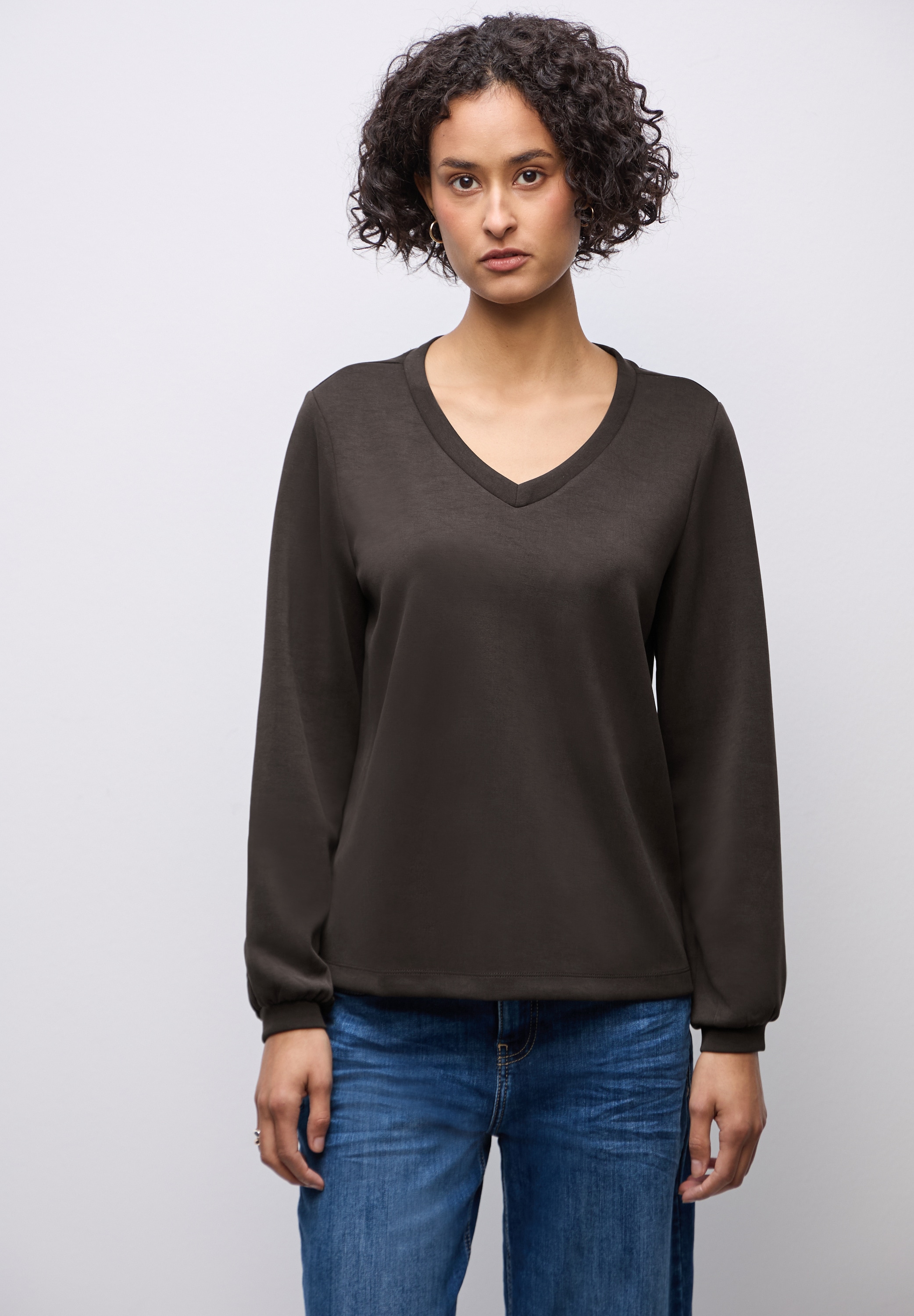 STREET ONE Langarmshirt im Silk Look