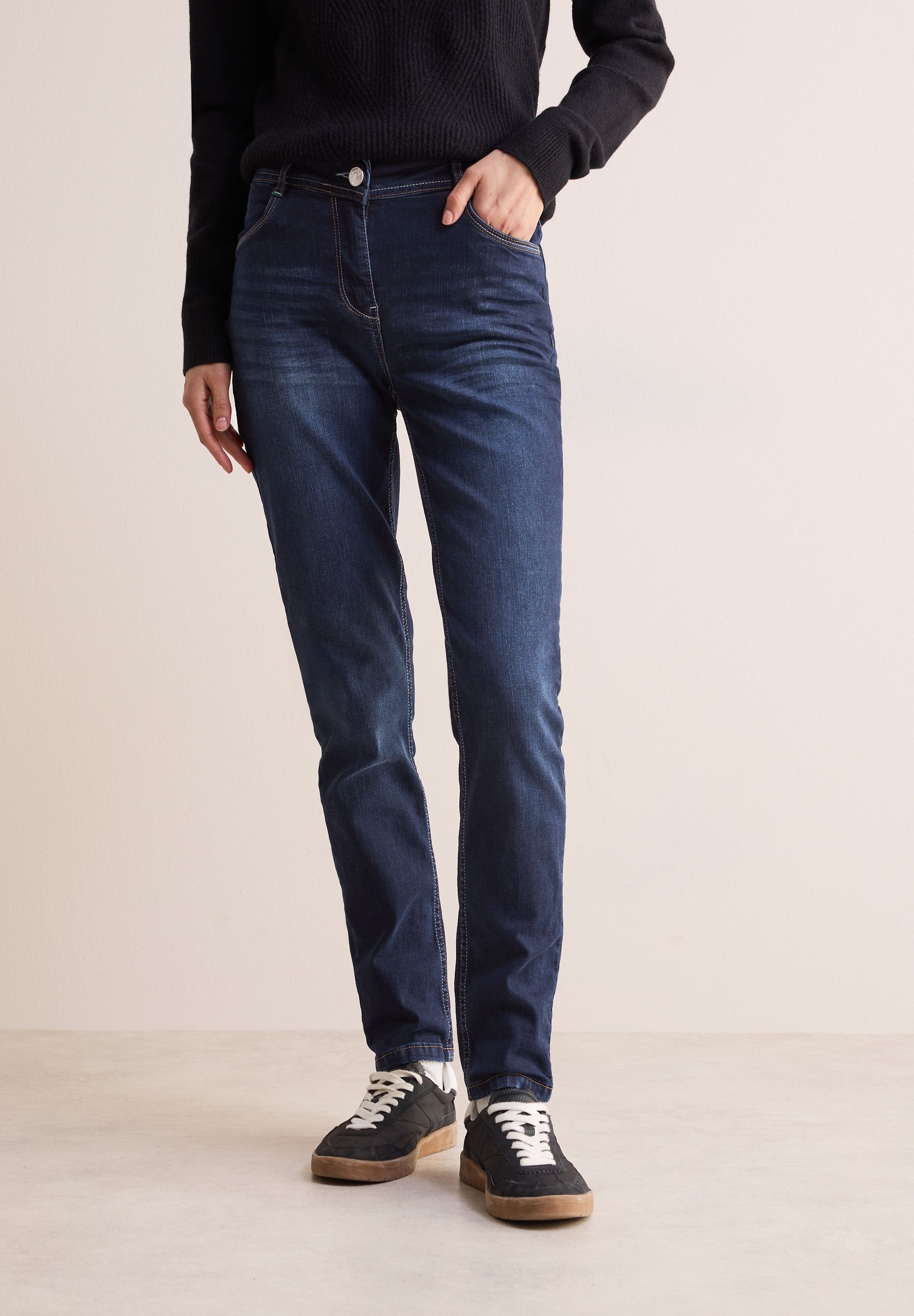 Cecil Slim-fit-Jeans, High Waist