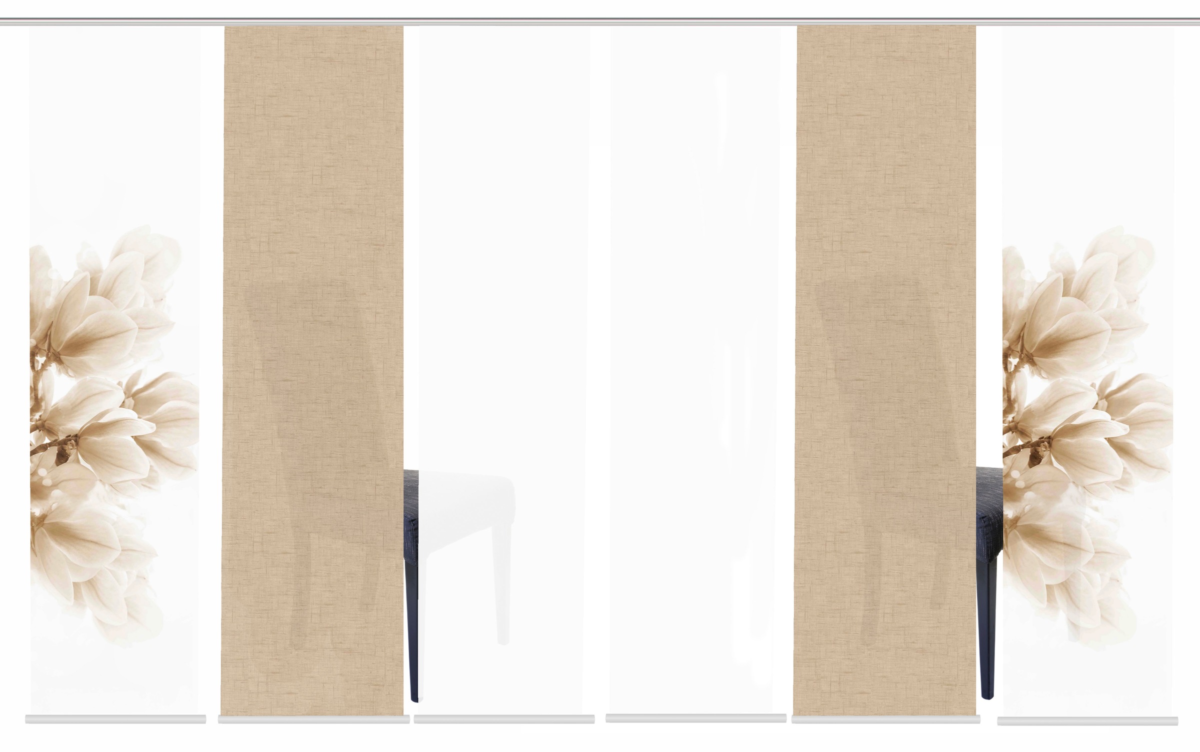 HOME WOHNIDEEN Schiebegardine "KESSI 6er SET" Paneelwagen 6 Stk. tlg. Schie günstig online kaufen