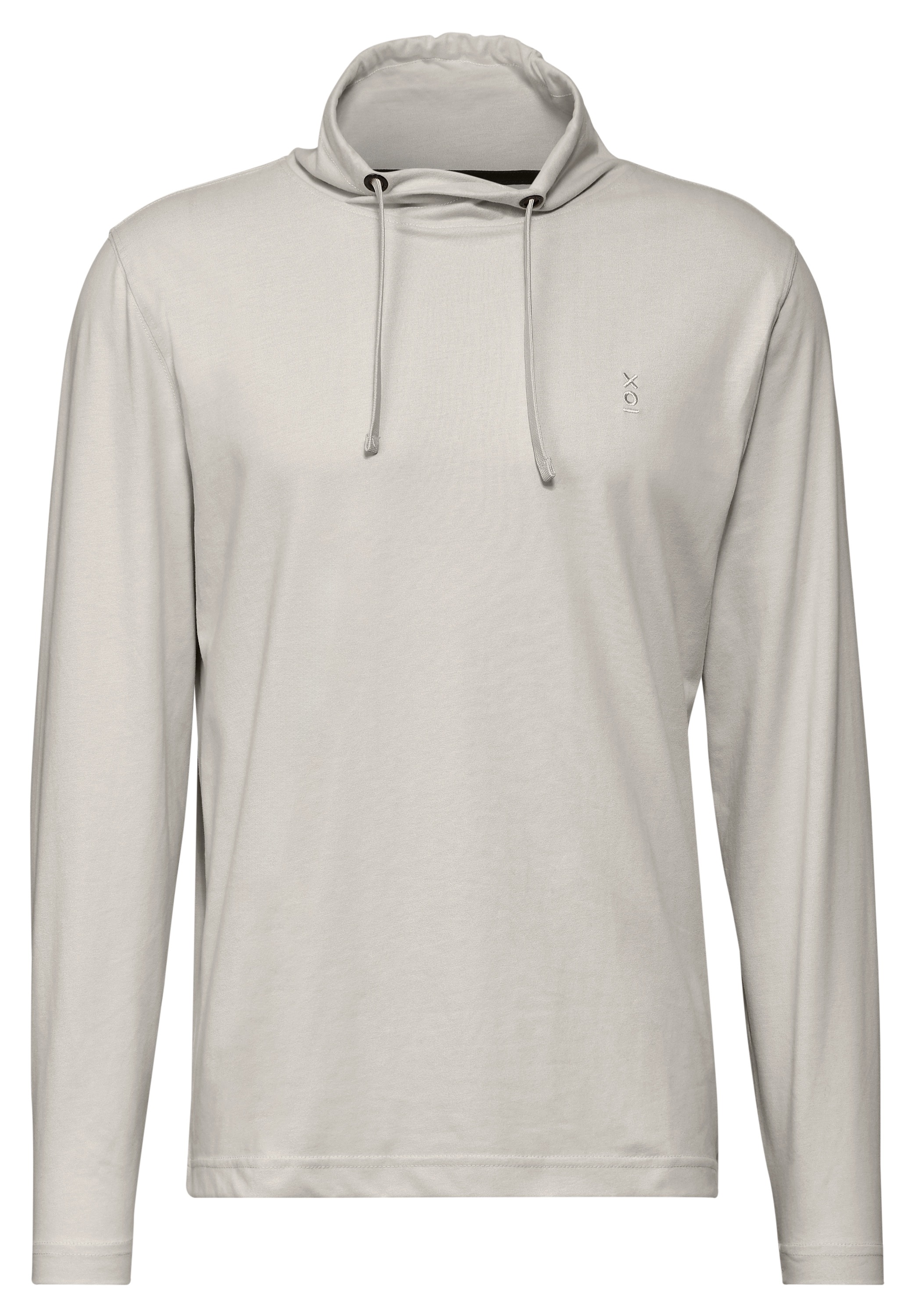 STREET ONE MEN Langarmshirt, mit Tunnelzugband am Kragen