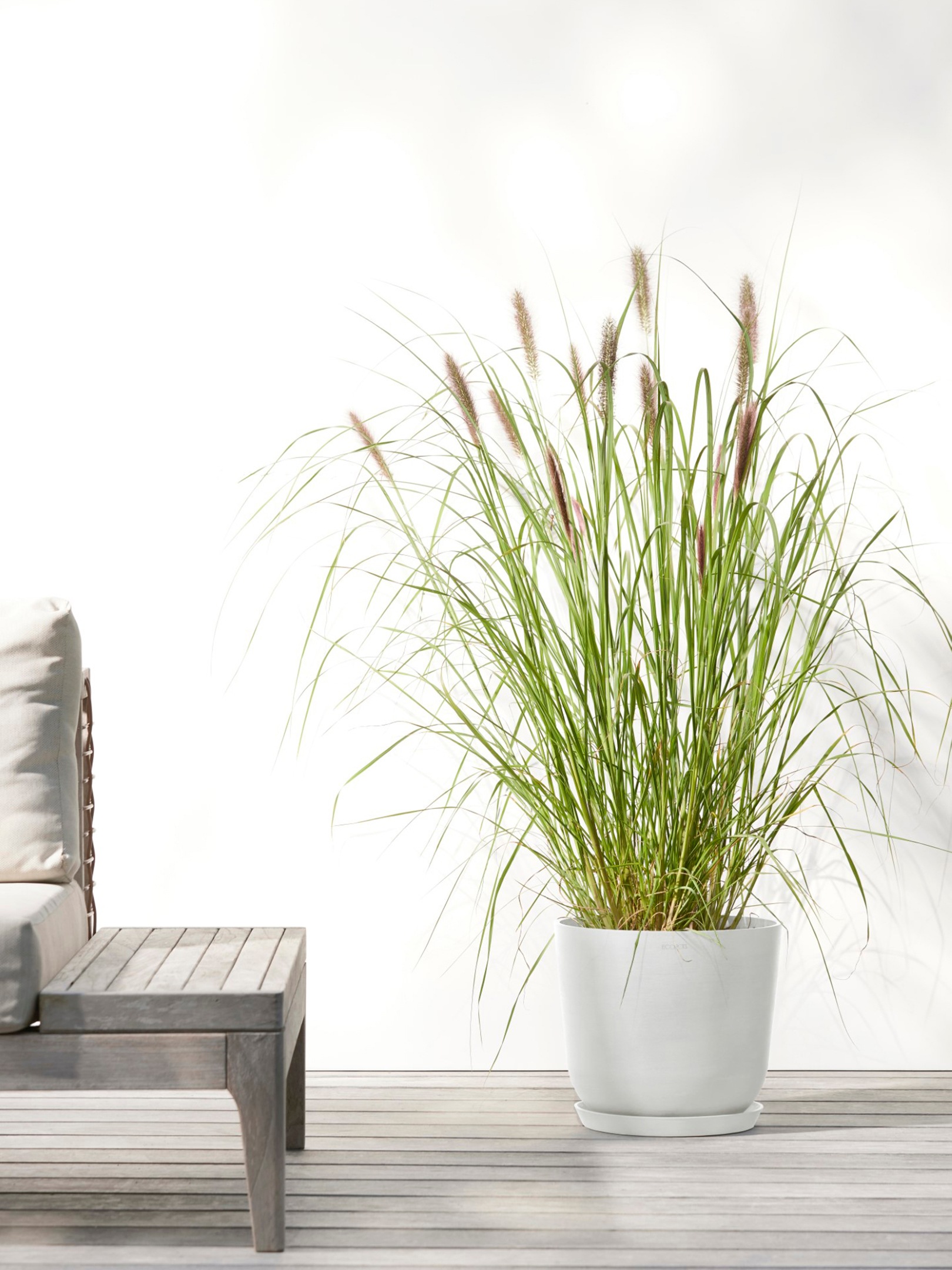 ECOPOTS Blumentopf »Oslo 25 + Wassersystem Weiß«, für innen und außen: frostsicher, bruchsicher und lichtbeständig