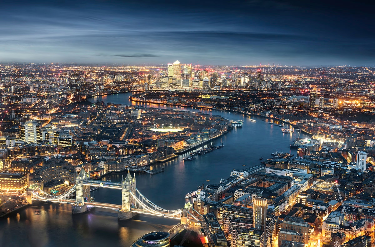 Papermoon Fototapete "London bei Nacht"