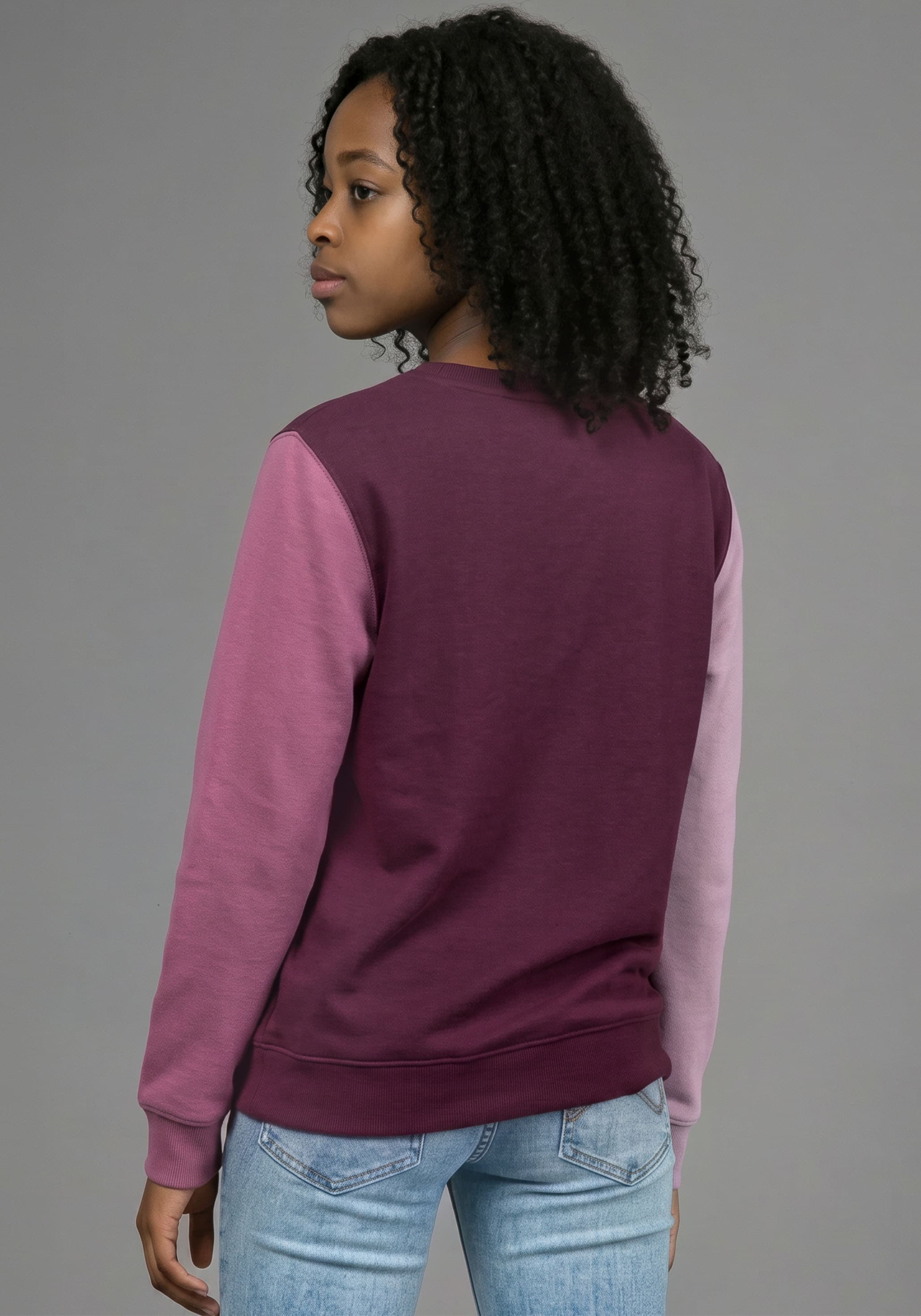 KangaROOS Sweatshirt »Sweatshirt mit kontrastfarbigen Ärmeln und KangaROOS Stickerei«, Sweatshirt in Colorblocking-Design, Mama&Me Style
