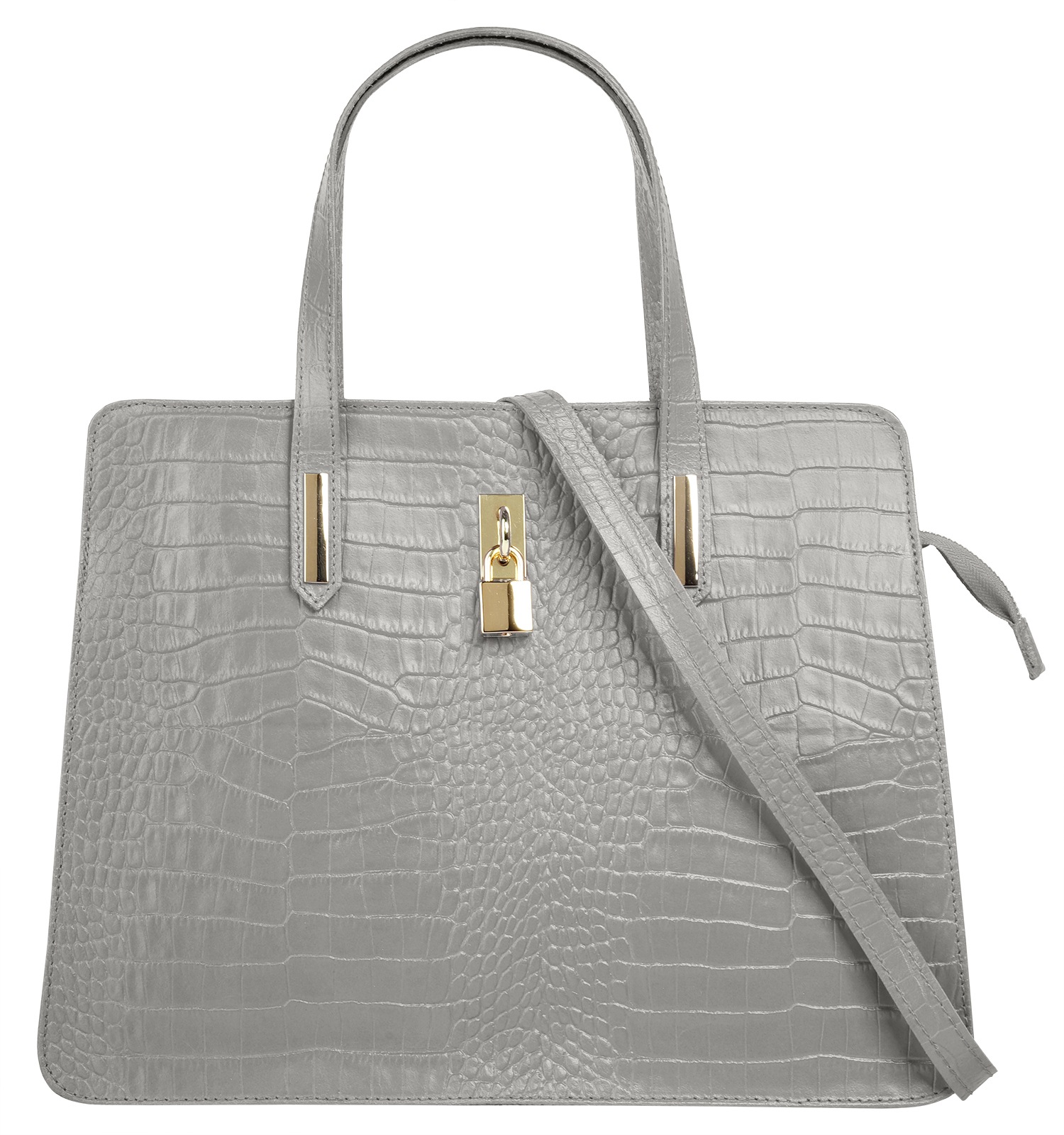 Cluty Henkeltasche, echt Leder, Made in Italy