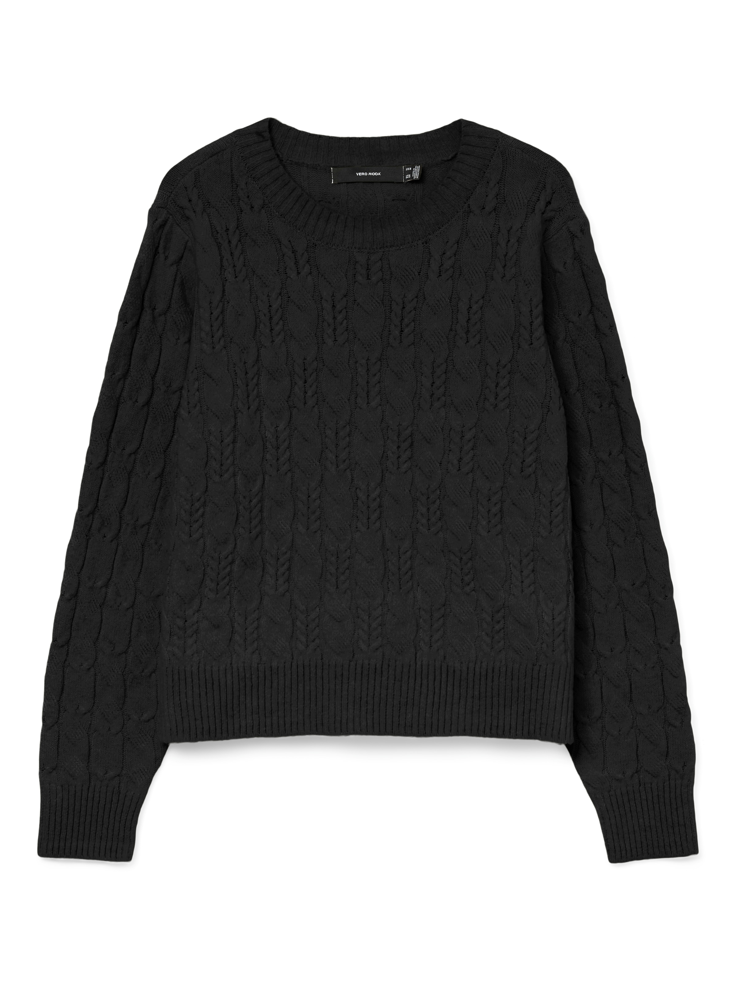 Vero Moda Strickpullover »VMARIES LS O-NECK CABLE PULLOVER BF« mit Zopfstrickmuster