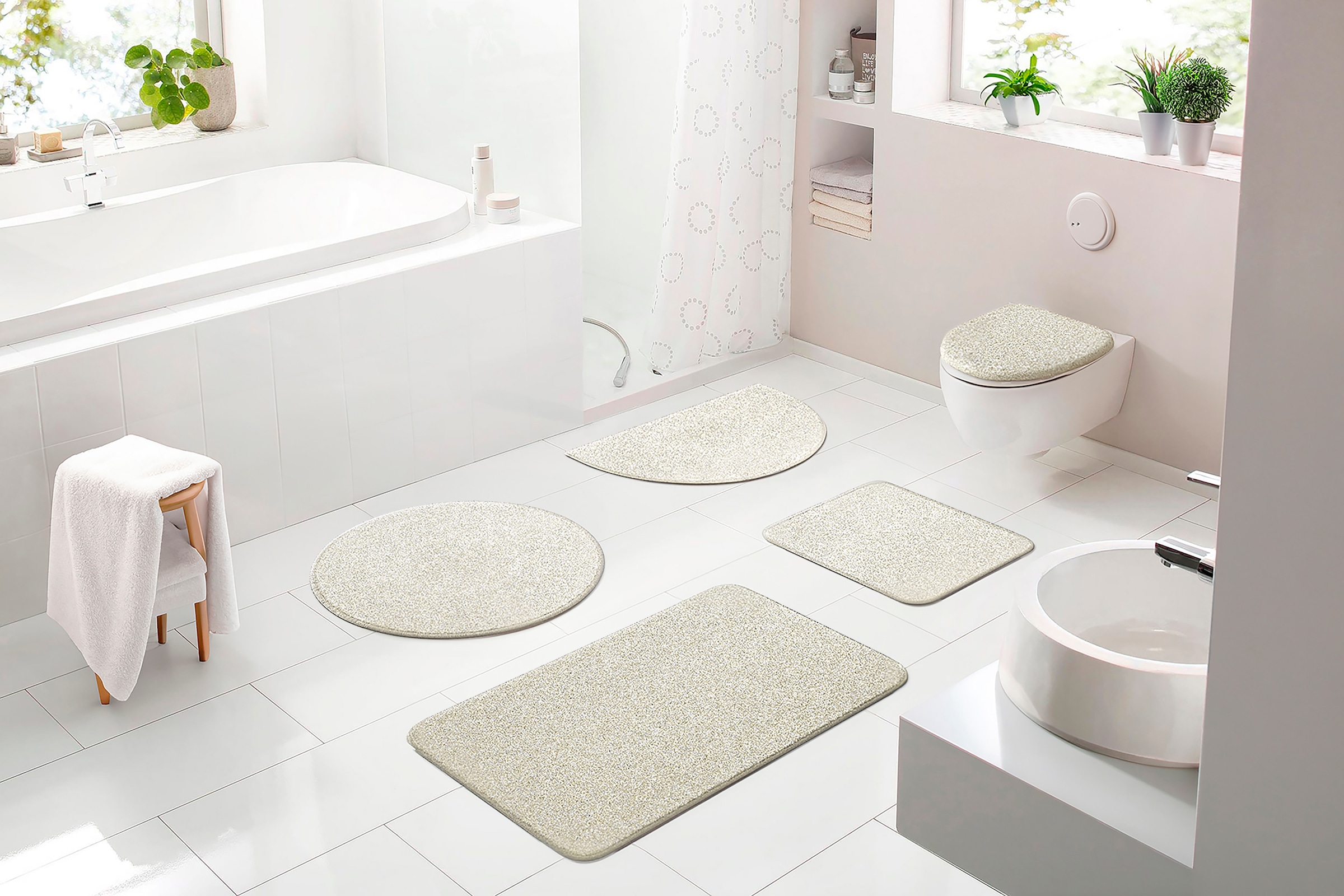 Grund Badematte "Melos, Badvorleger, Badezimmer Teppich, sehr weich" Höhe 2 günstig online kaufen