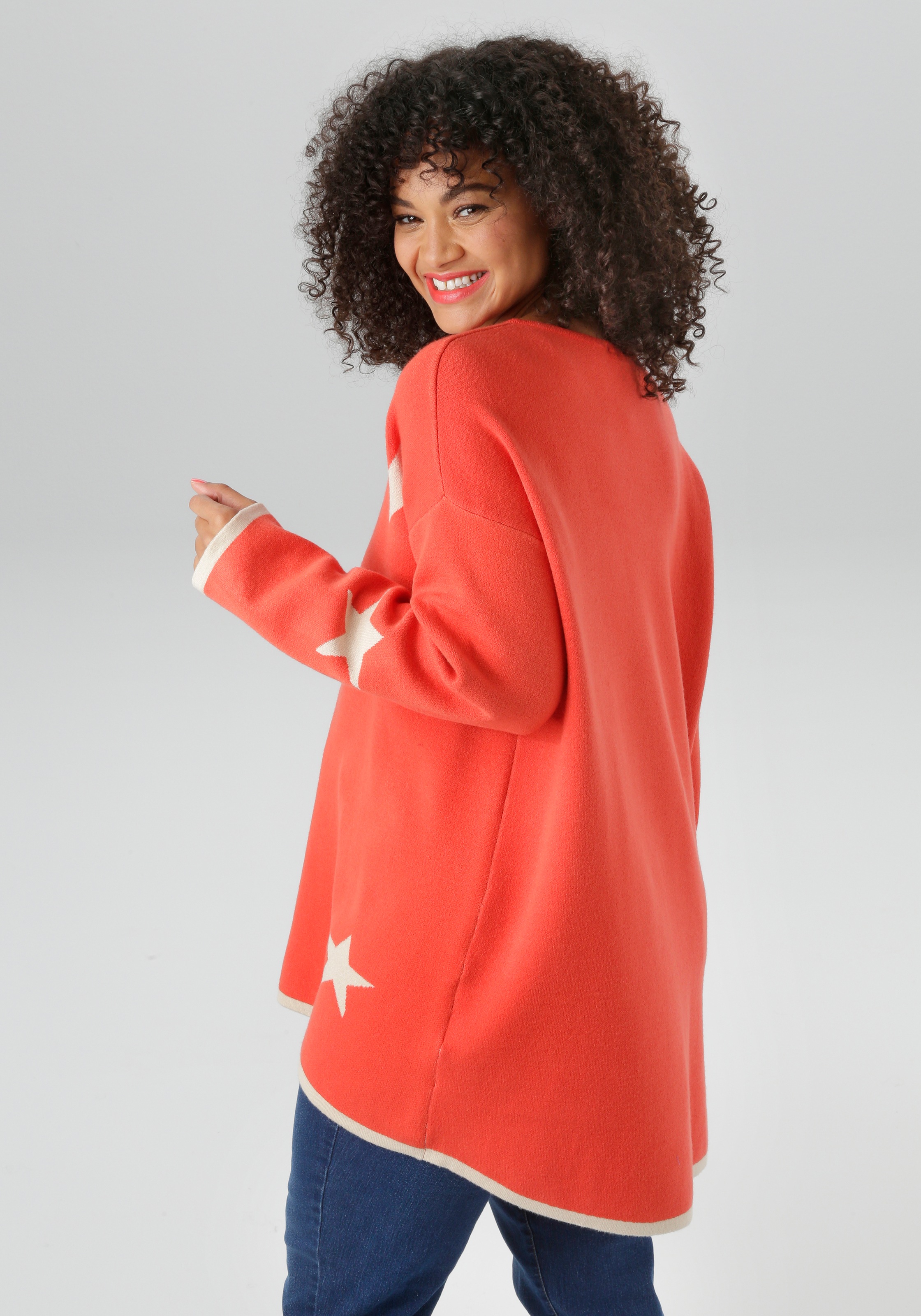 Aniston PLUS Strickpullover, Vokuhila - hinten etwas länger geschnitten - NEUE KOLLEKTION