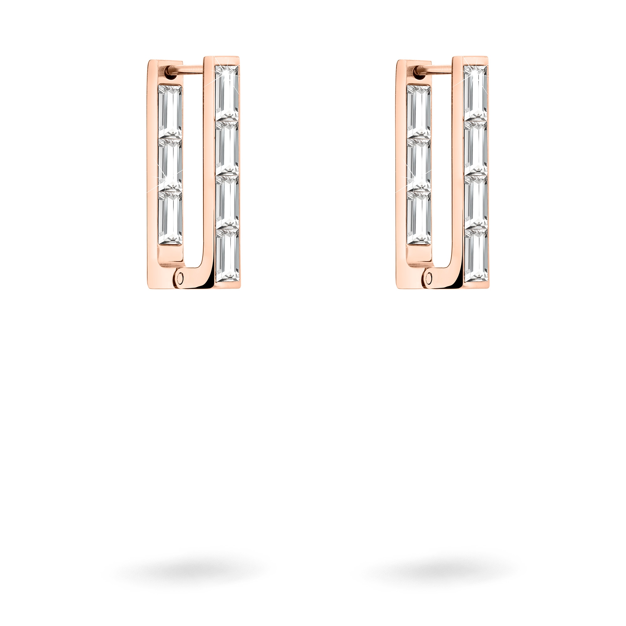 Liebeskind Berlin Paar Creolen »Schmuck Geschenk Edelstahl Ohrringe Sparkling Link, LJ-1472-E-38«, mit Zirkonia (synth.)