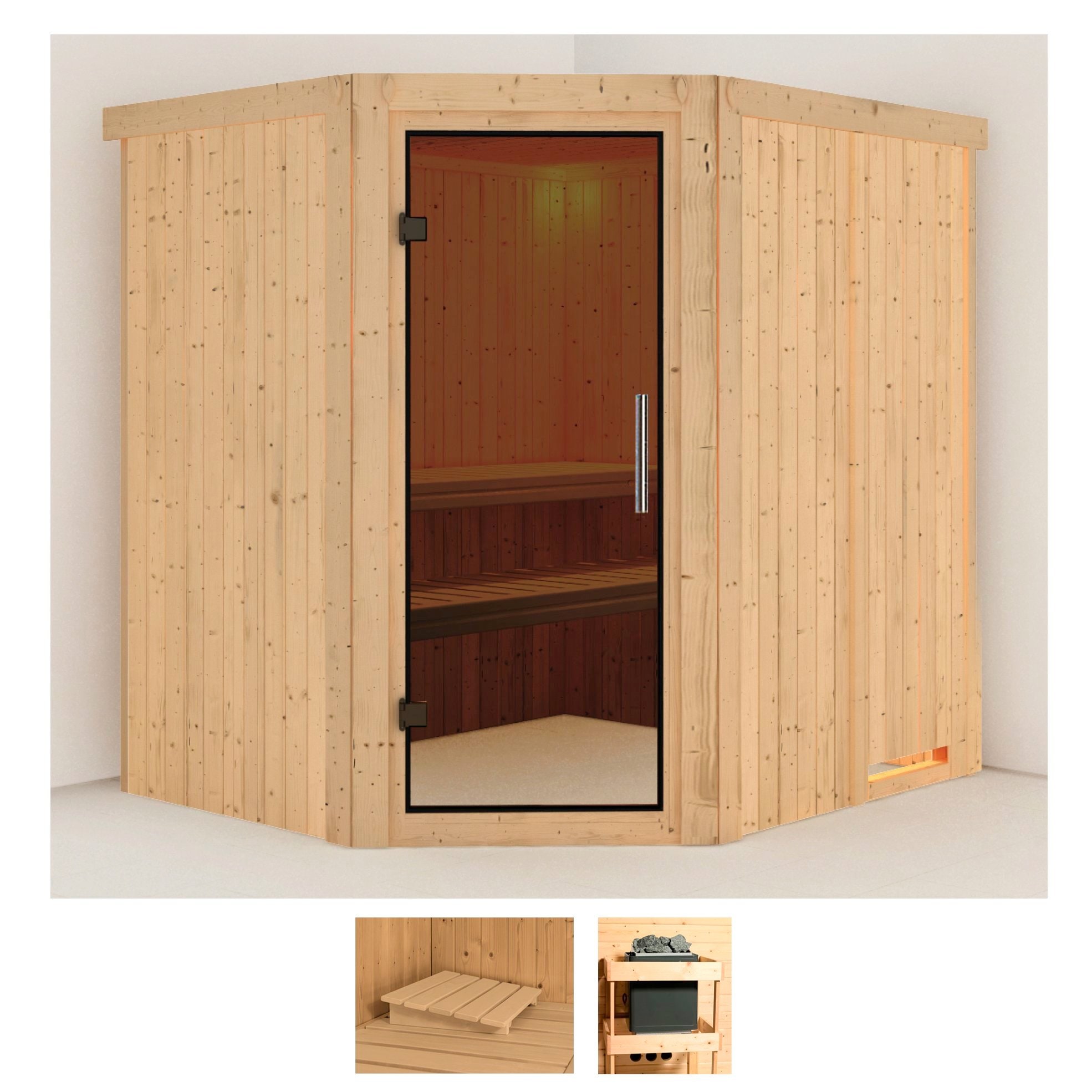 Karibu Sauna "Laila" Set, ohne Ofen