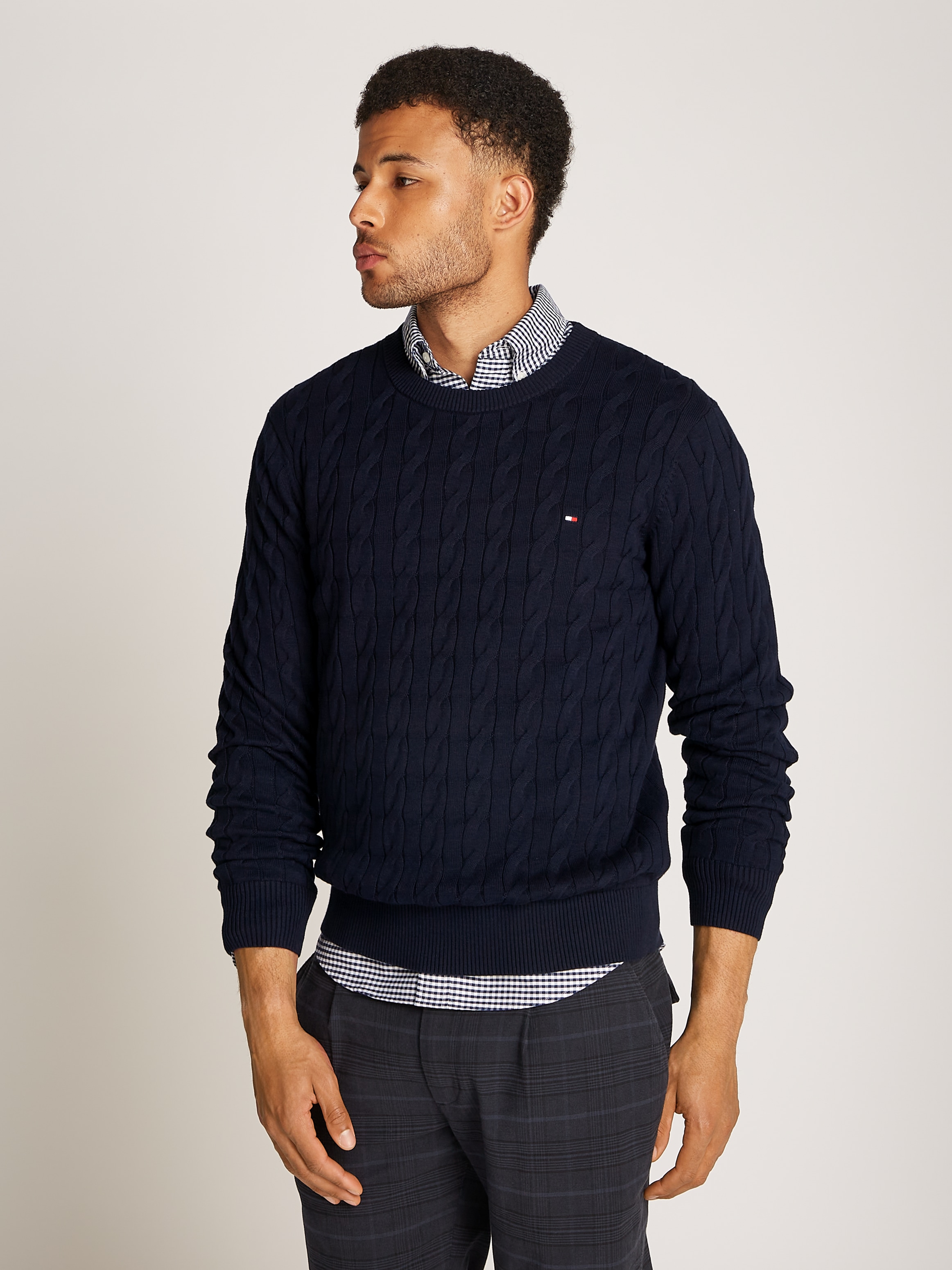 Tommy Hilfiger Strickpullover »CLASSIC CABLE CREW NECK«