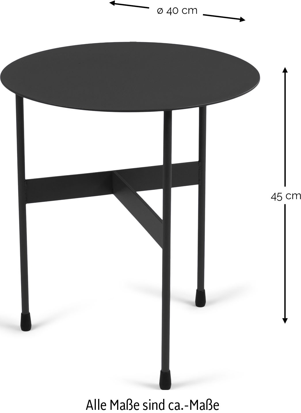 Spinder Design Beistelltisch »MIRA LOW«, Beistelltisch aus Stahl