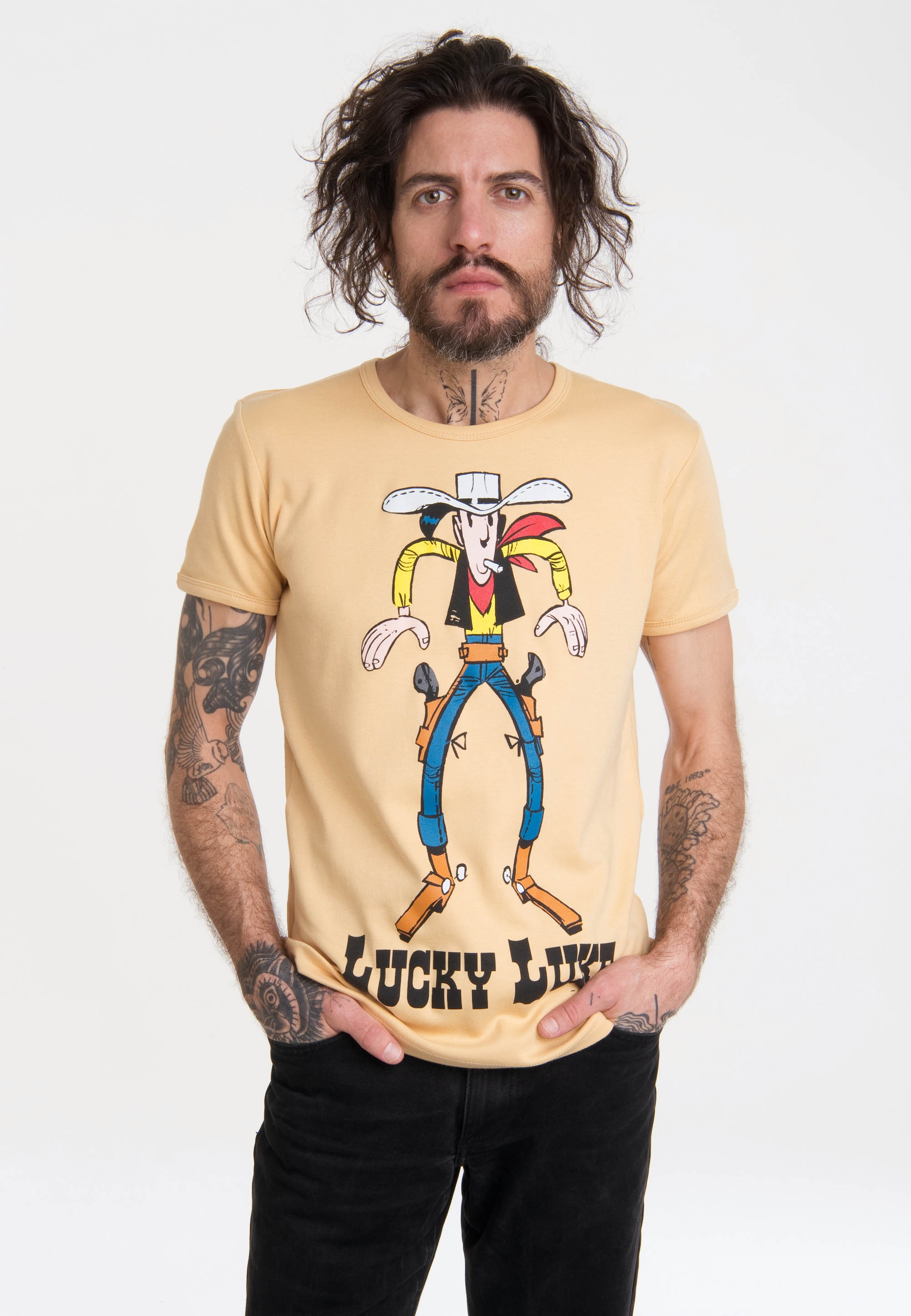 LOGOSHIRT T-Shirt »Lucky Luke«, mit coolem Western-Print