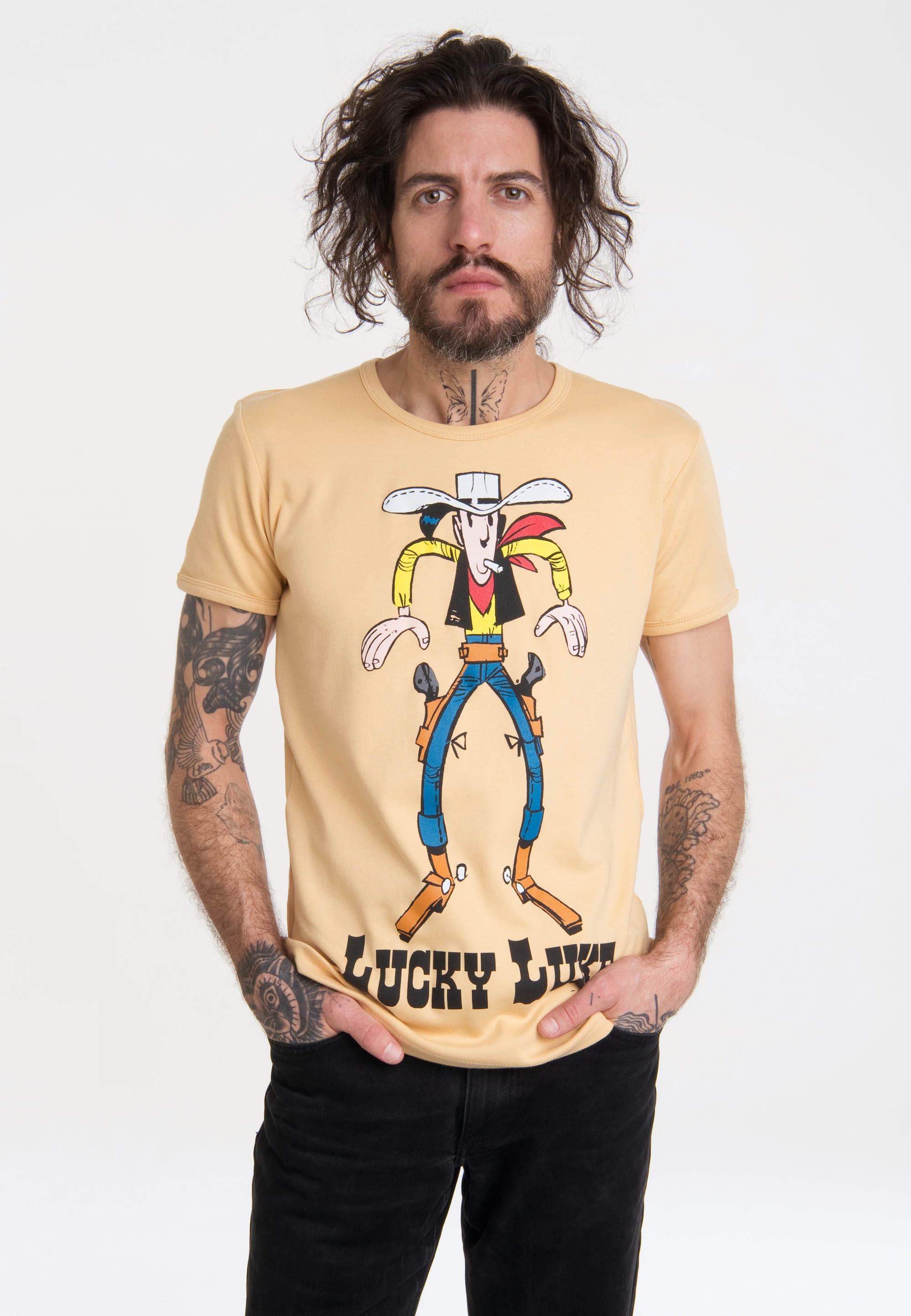 LOGOSHIRT T-Shirt "Lucky Luke", mit coolem Western-Print günstig online kaufen