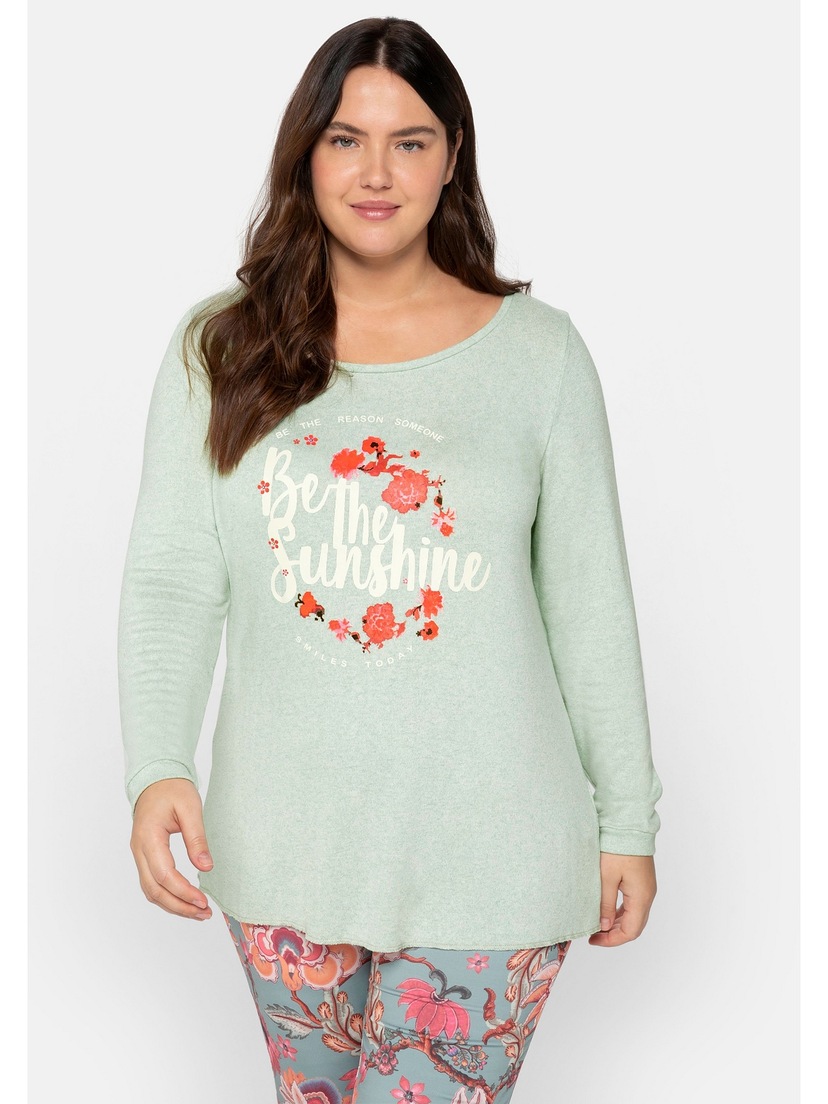 BAUR online Sheego »Große aus Baumwolle 3/4-Arm-Shirt reiner | Größen«, bestellen