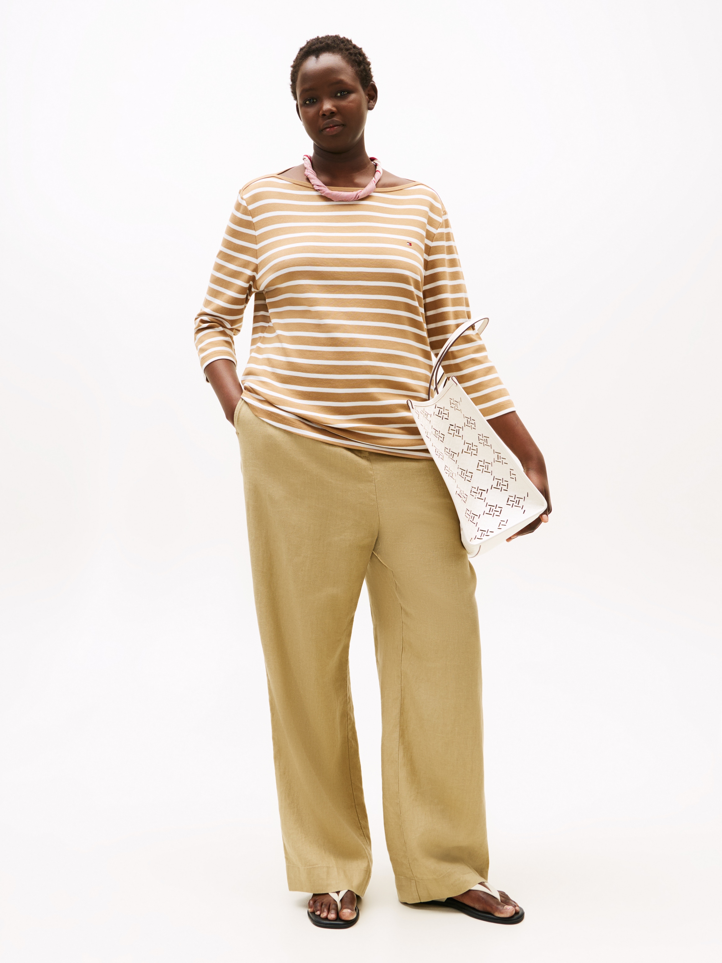 Tommy Hilfiger Curve Leinenhose »CRV ESS LINEN TAILORED STRT PANT«