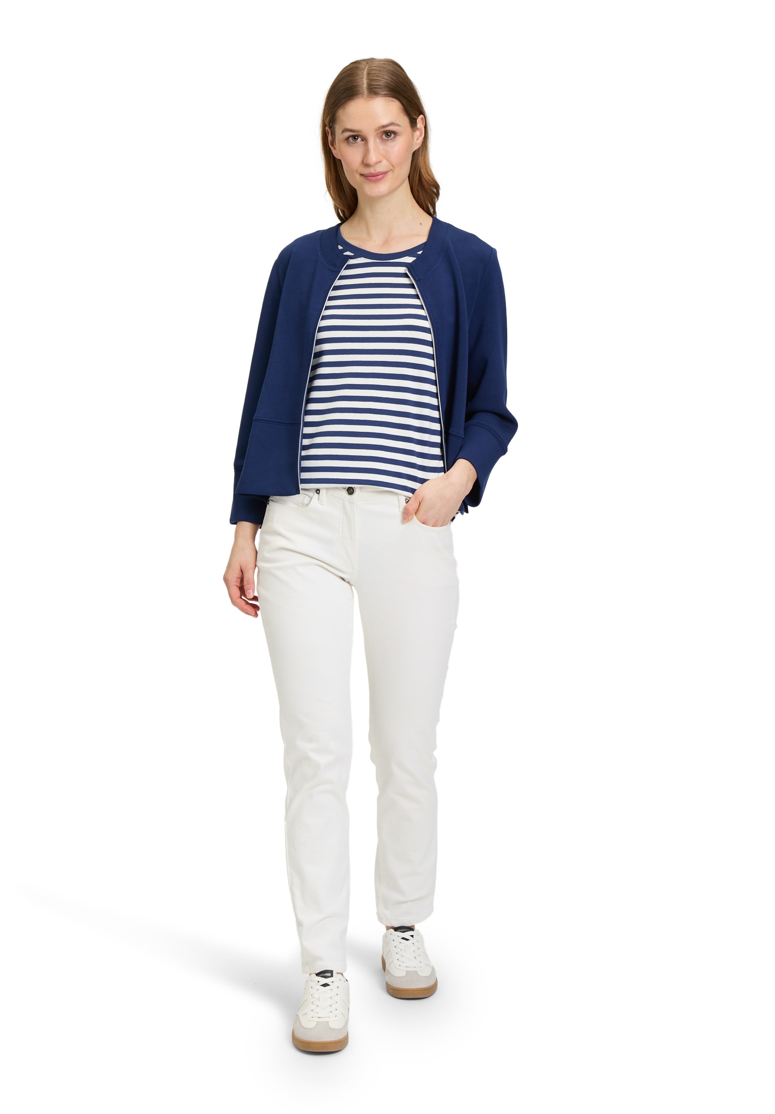 Betty Barclay Kurzarmshirt »Betty Barclay Damen Basic Shirt mit Streifen«, (1 tlg.), Material