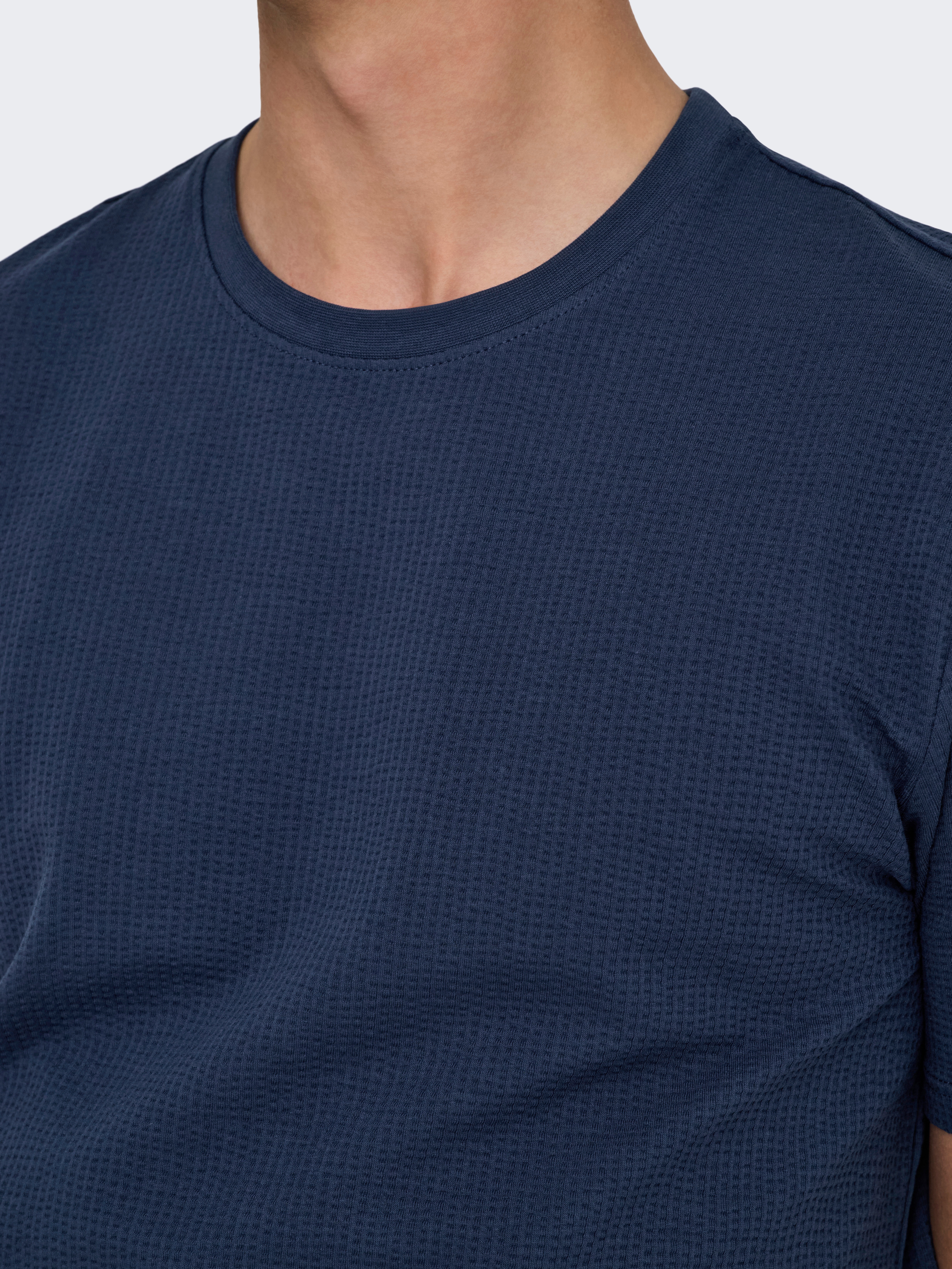 Thumbnail - ONLY & SONS Rundhalsshirt "ONSKIAN LIFE REG SEERSUCKER SS TEE NOOS"