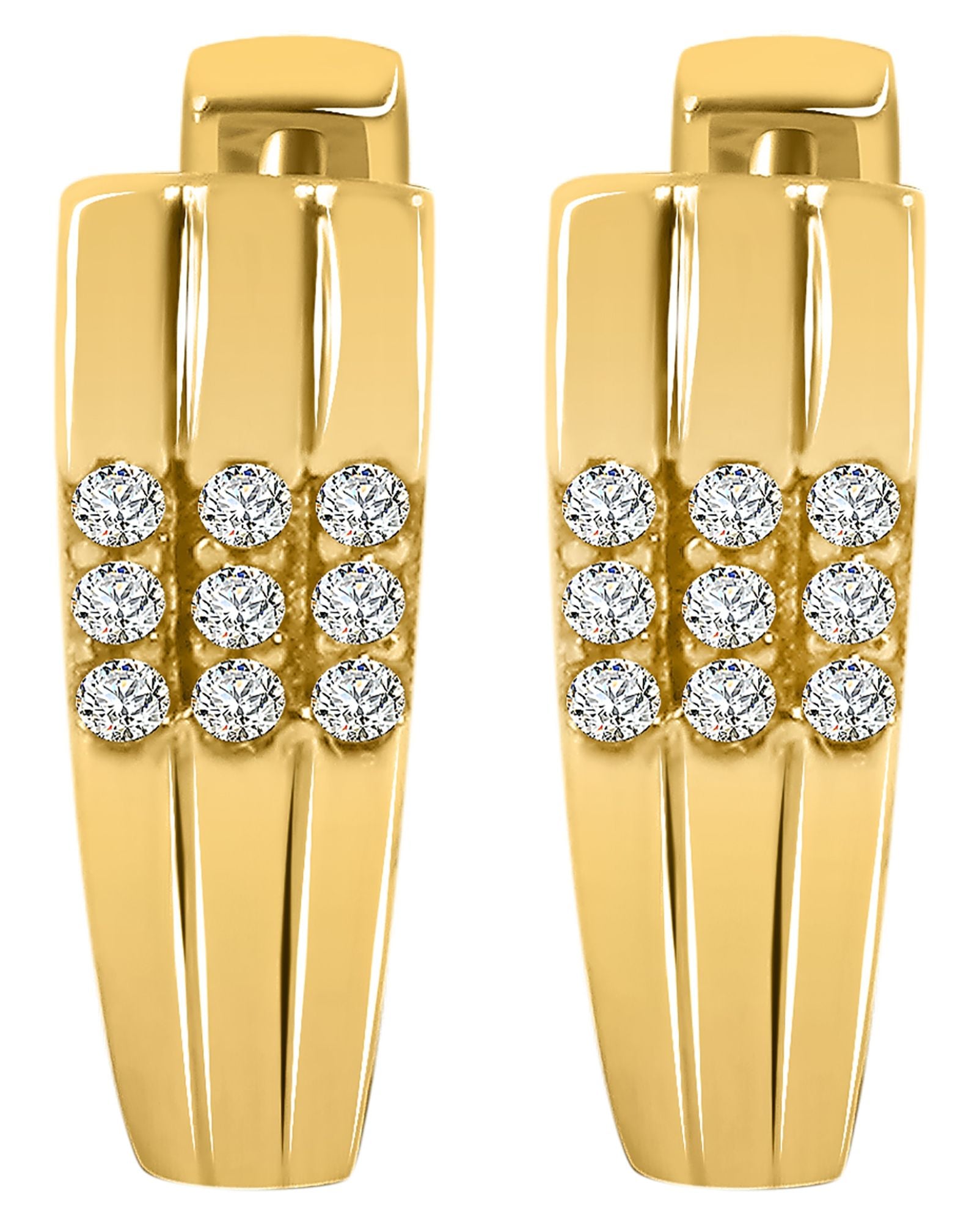 Adelia´s Klappcreolen "Ohrringe – Klappcreole aus 333 Gold mit Zirkonia" Ideal als Geschenk zum Muttertag