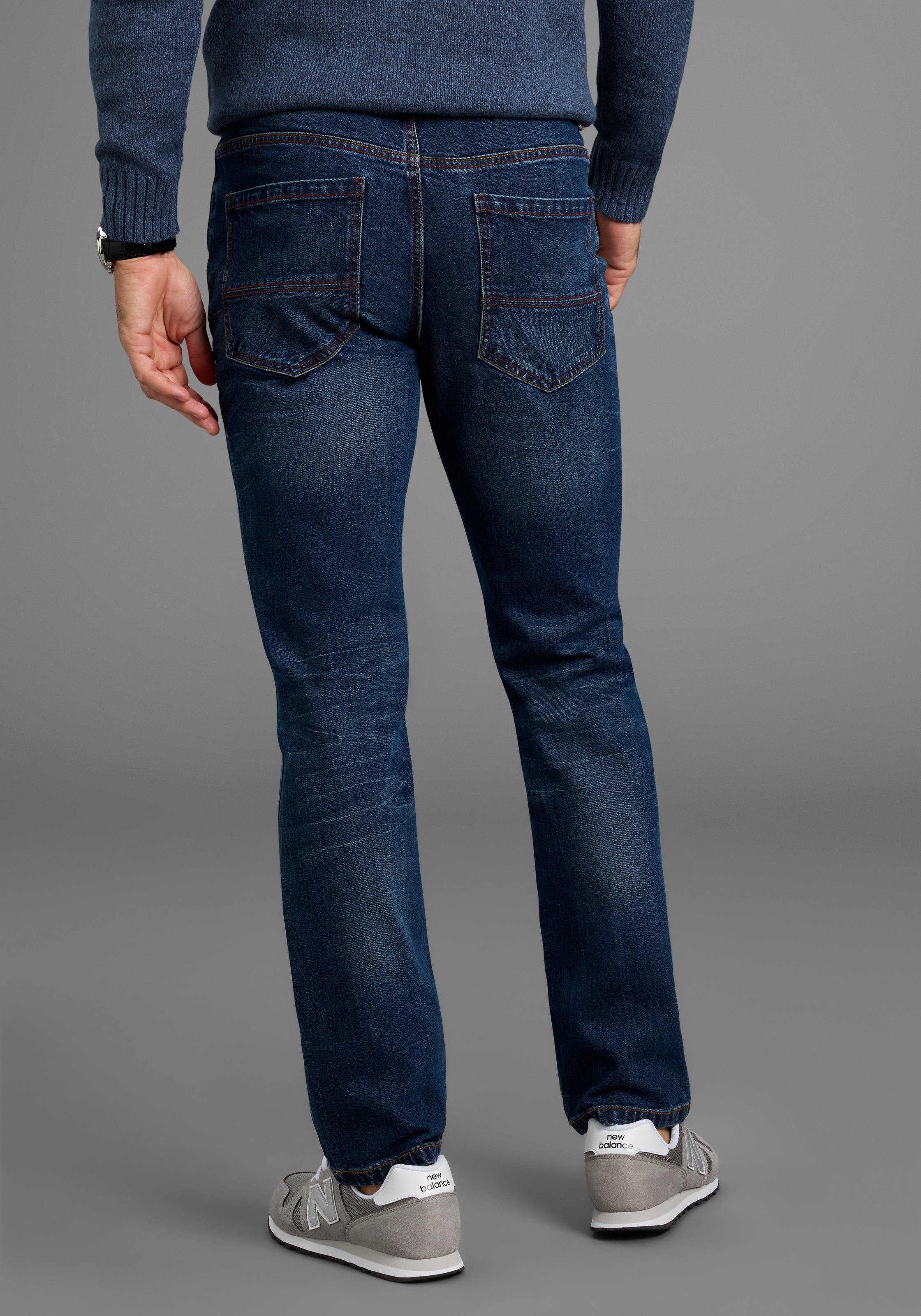 Arizona Straight-Jeans gerader Schnitt, mit Eingrifftaschen, Gesäßtaschen u günstig online kaufen