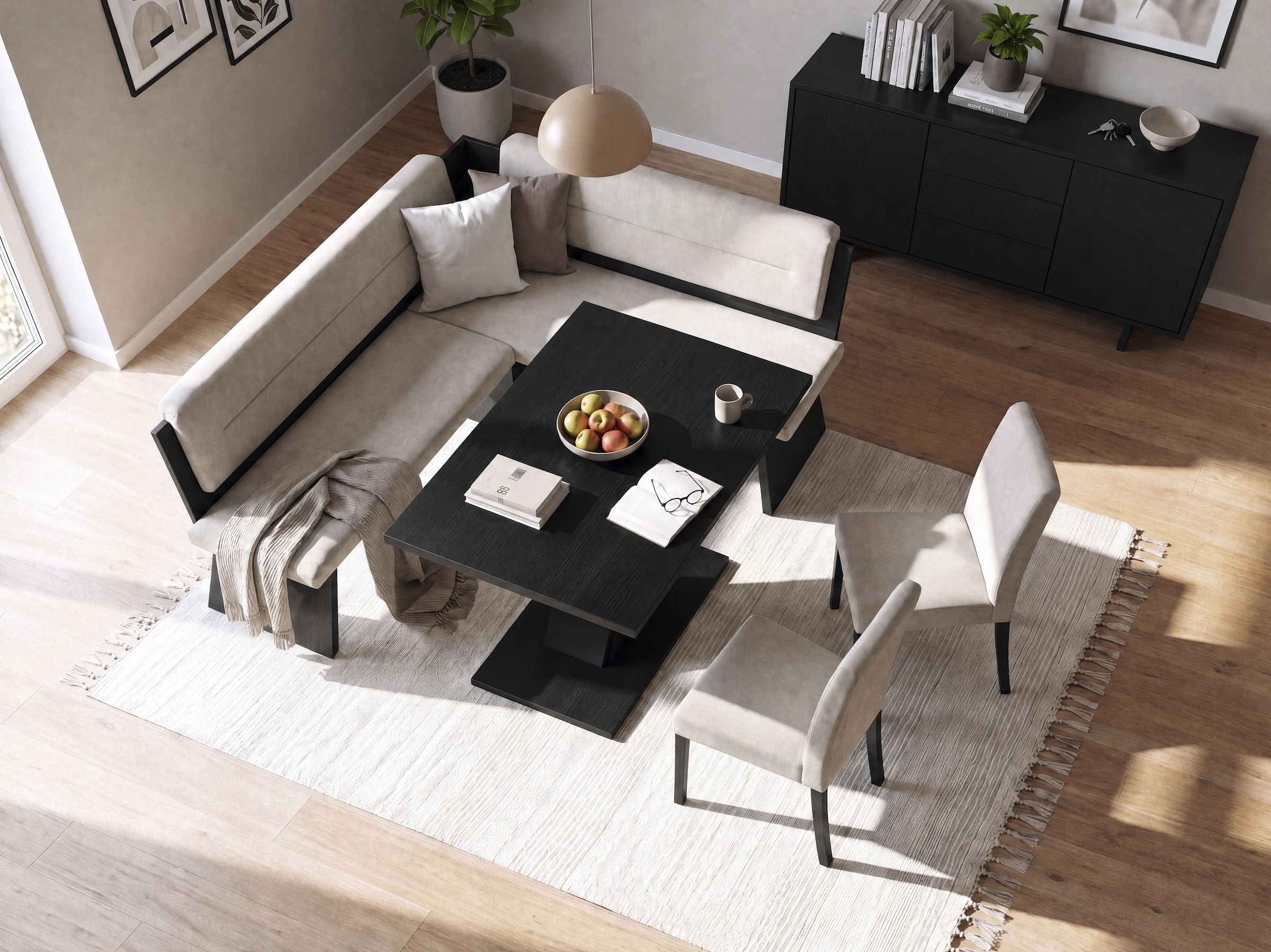 massivline&more Eckbankgruppe »Udine 1« Set, 4 tlg.