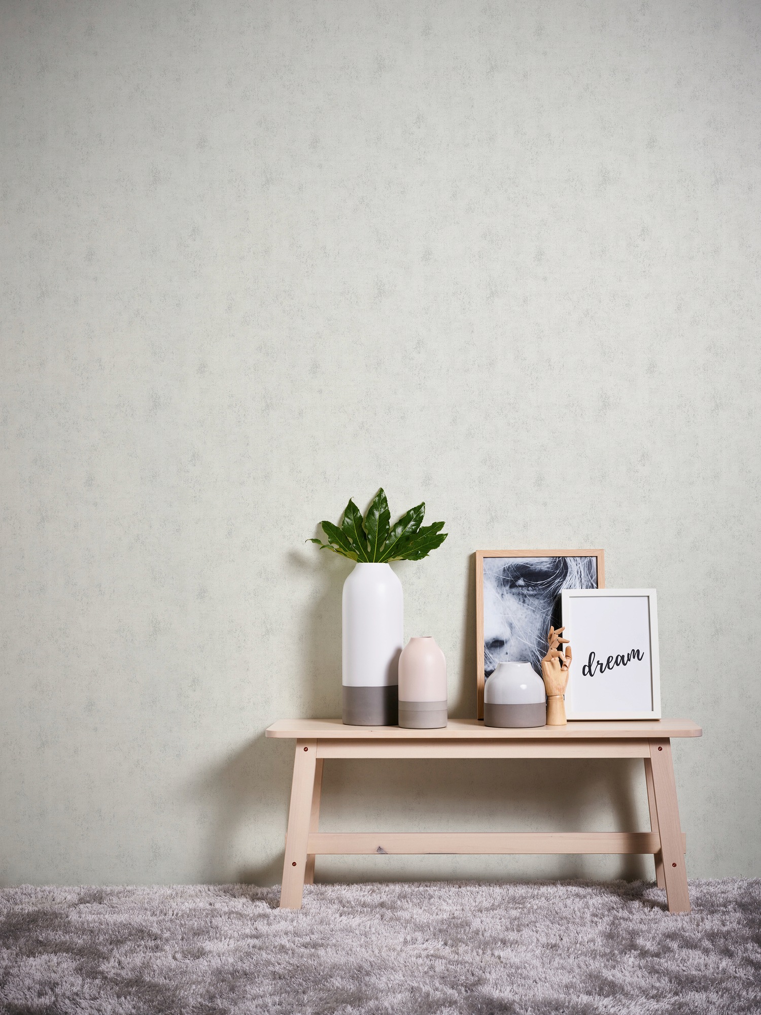 A.S. Création Vliestapete »Neue Bude 2.0 Uni in Vintage Optik«, uni-einfarbig-unifarben, Uni Tapete einfarbig Tapeten Wohnzimmer Schlafzimmer Küche modern Büro