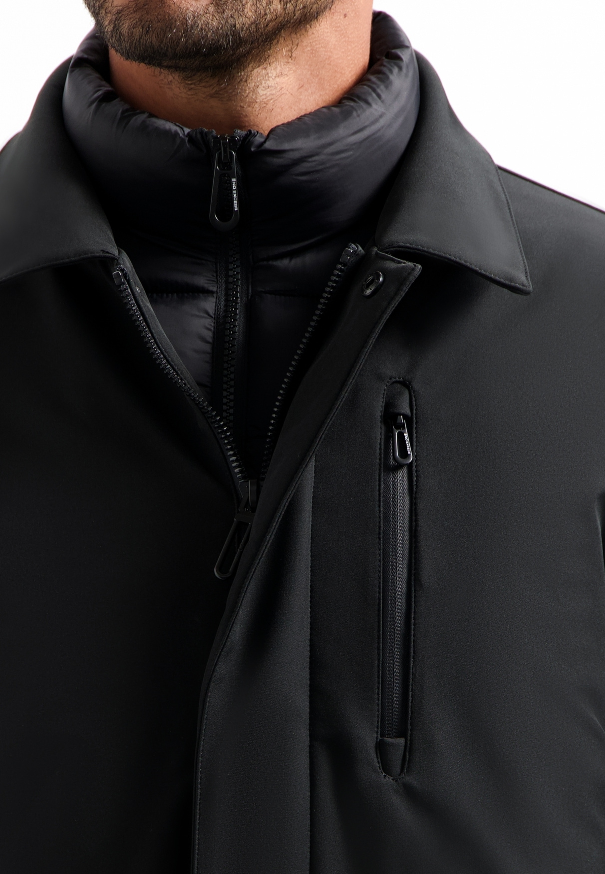 NO EXCESS Parka »No Excess Langer Parka mit Stehkragen NOX Jacket«