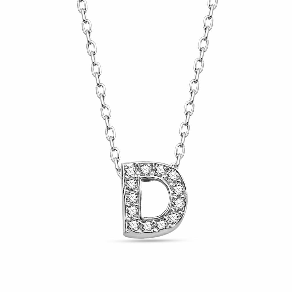 dKeniz Kette mit Anhänger »Buchstabe D 925/- Sterling Silber«