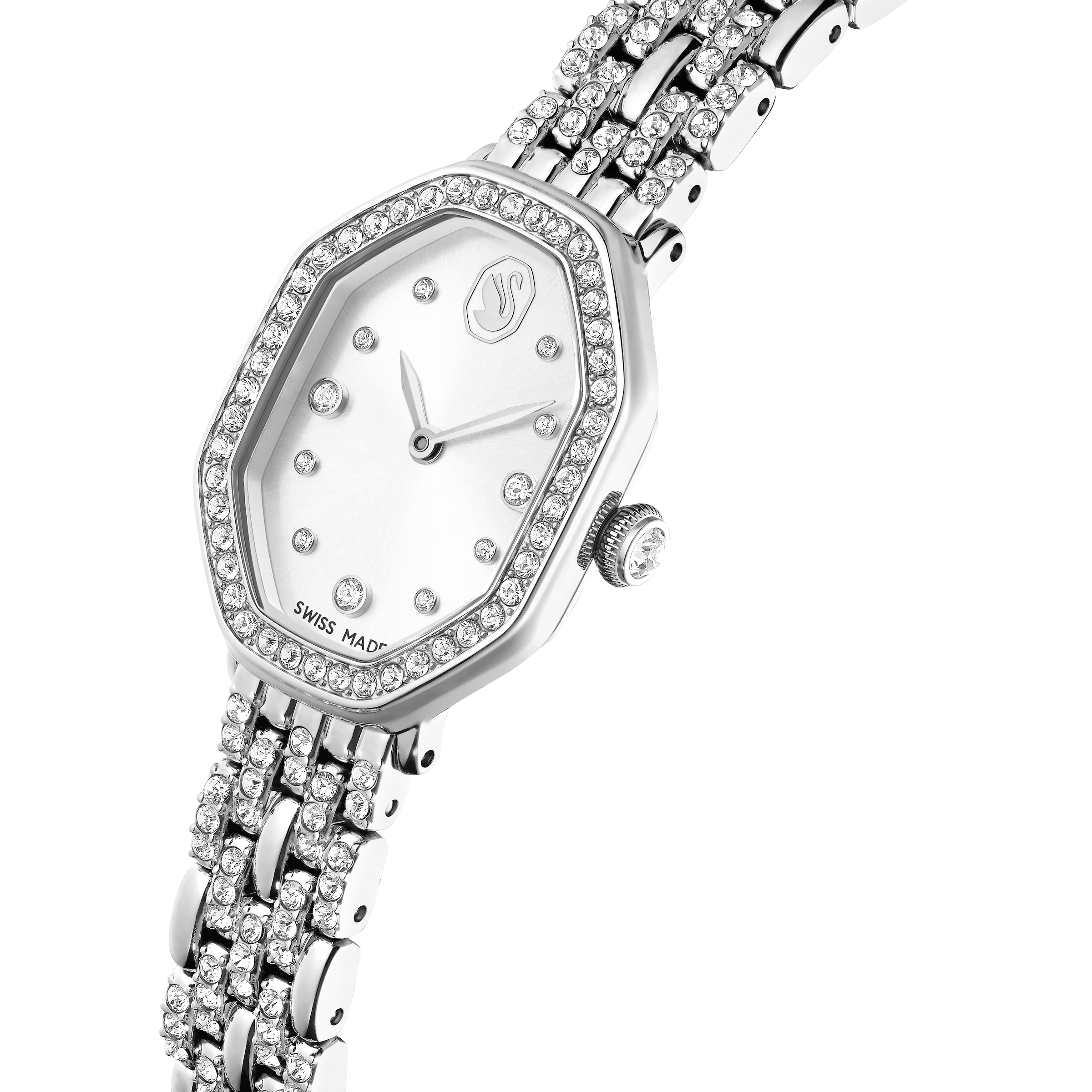 Swarovski Quarzuhr »DEXTERA OCTAGON«, Armbanduhr, Damenuhr, Swiss Made, Edelstahlarmband, analog