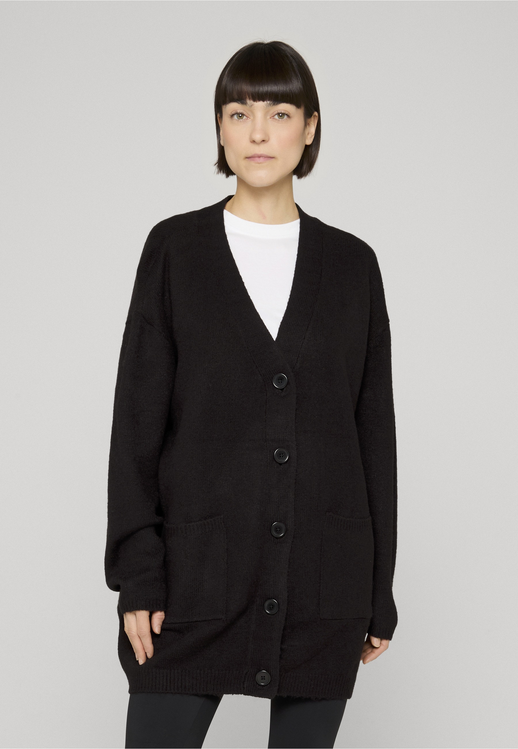 URBAN CLASSICS Strickjacke »Urban Classics Damen Ladies Chunky Fluffy Knit Cardigan«