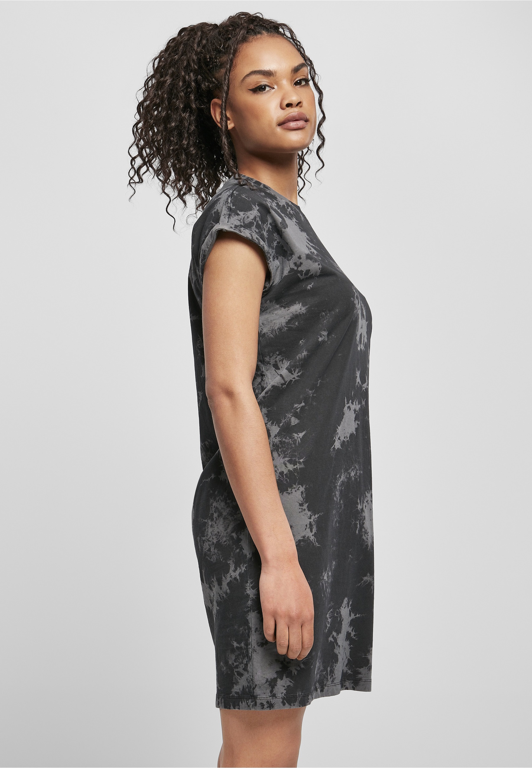 URBAN CLASSICS Shirtkleid »Urban Classics Damen Ladies Bleached Dress« 1 Stk. tlg.