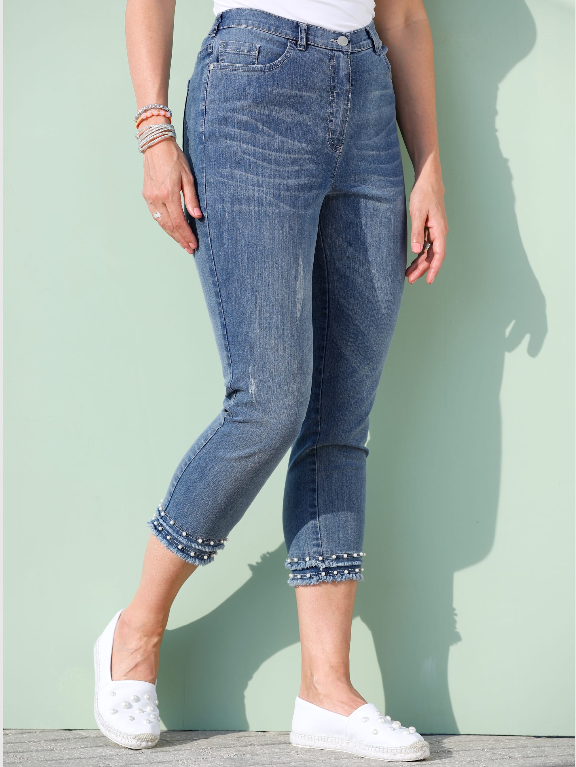 Jeans Mit Fransensaum Fur Damen Online Kaufen Baur