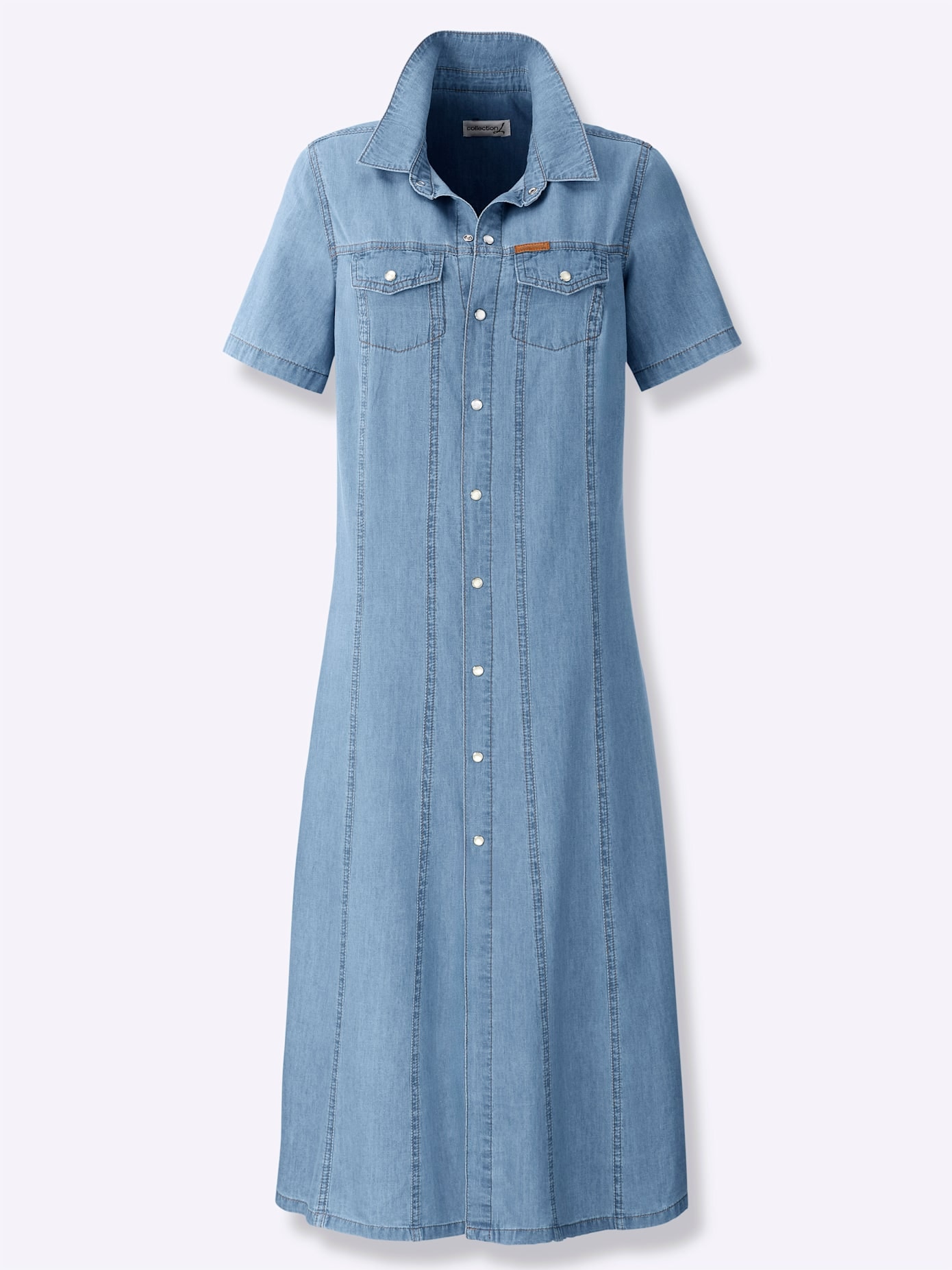 Casual Looks Jeanskleid "Jeans-Kleid" Brusttasche