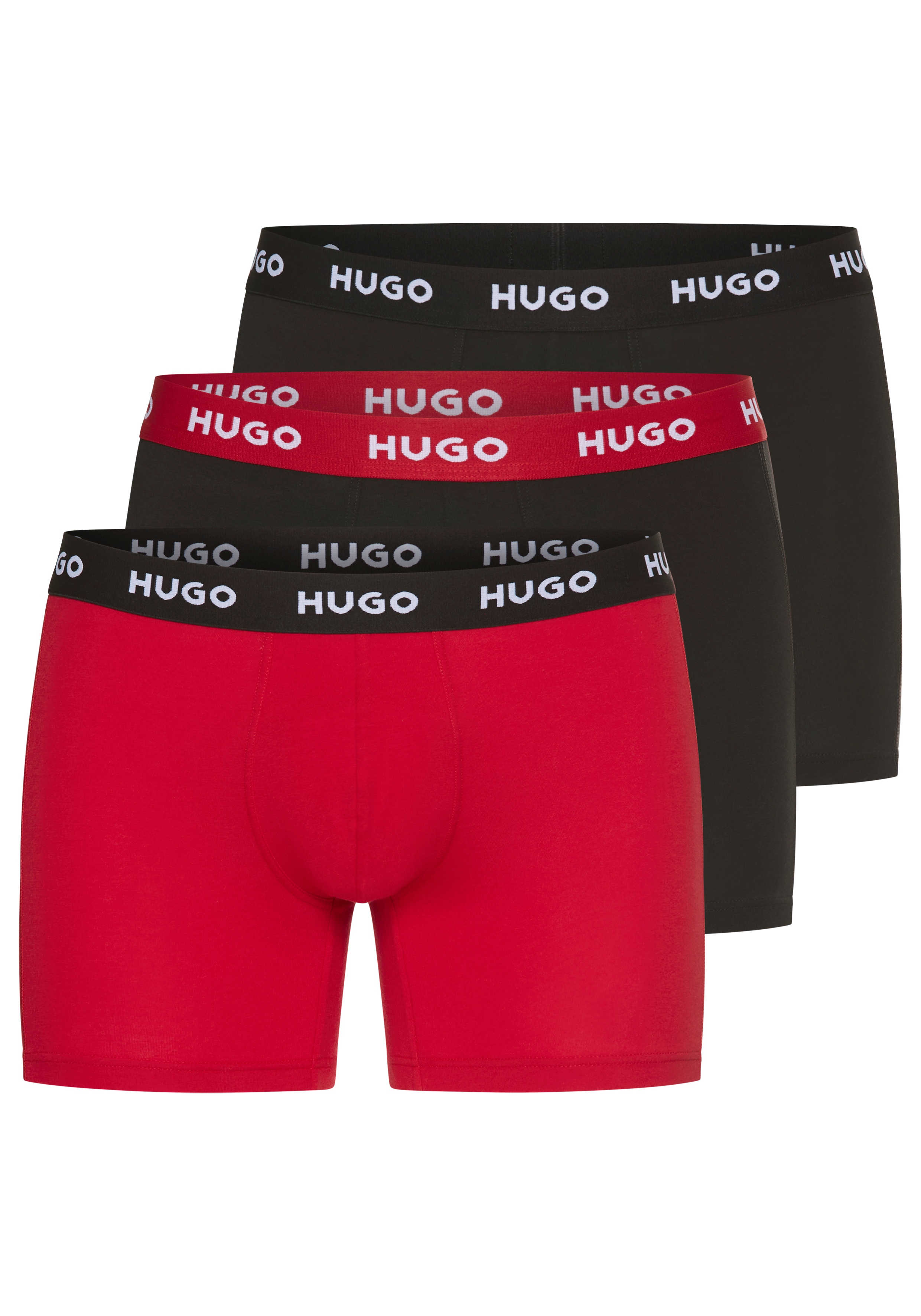 HUGO Underwear Boxer "BOXERBR TRIPLE", (Packung, 3 St., 3er), mit elastisch günstig online kaufen