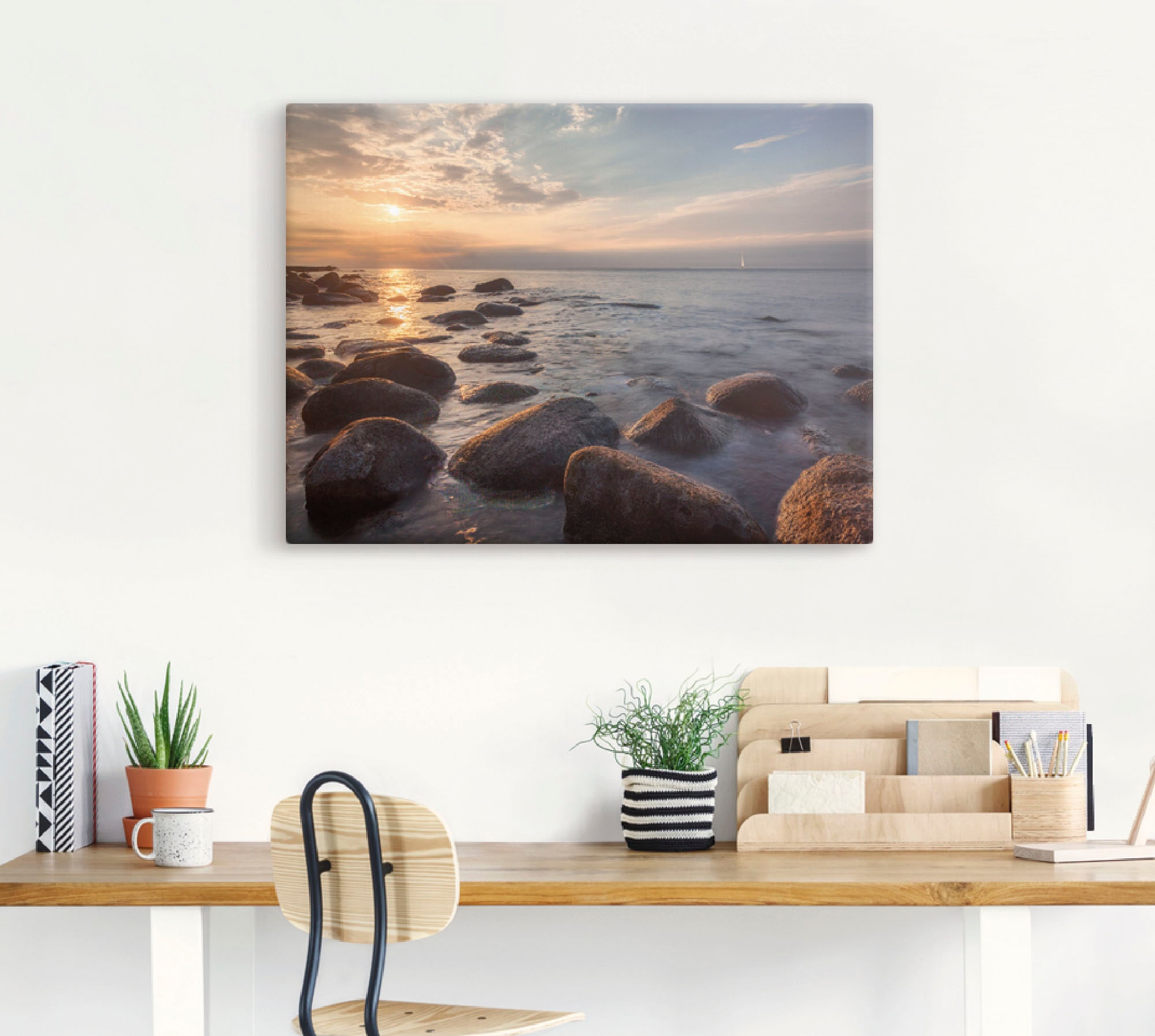 Artland Wandbild »Heimkehr am Abend....«, Gewässer, (1 St.), als Leinwandbild, Poster in verschied. Größen