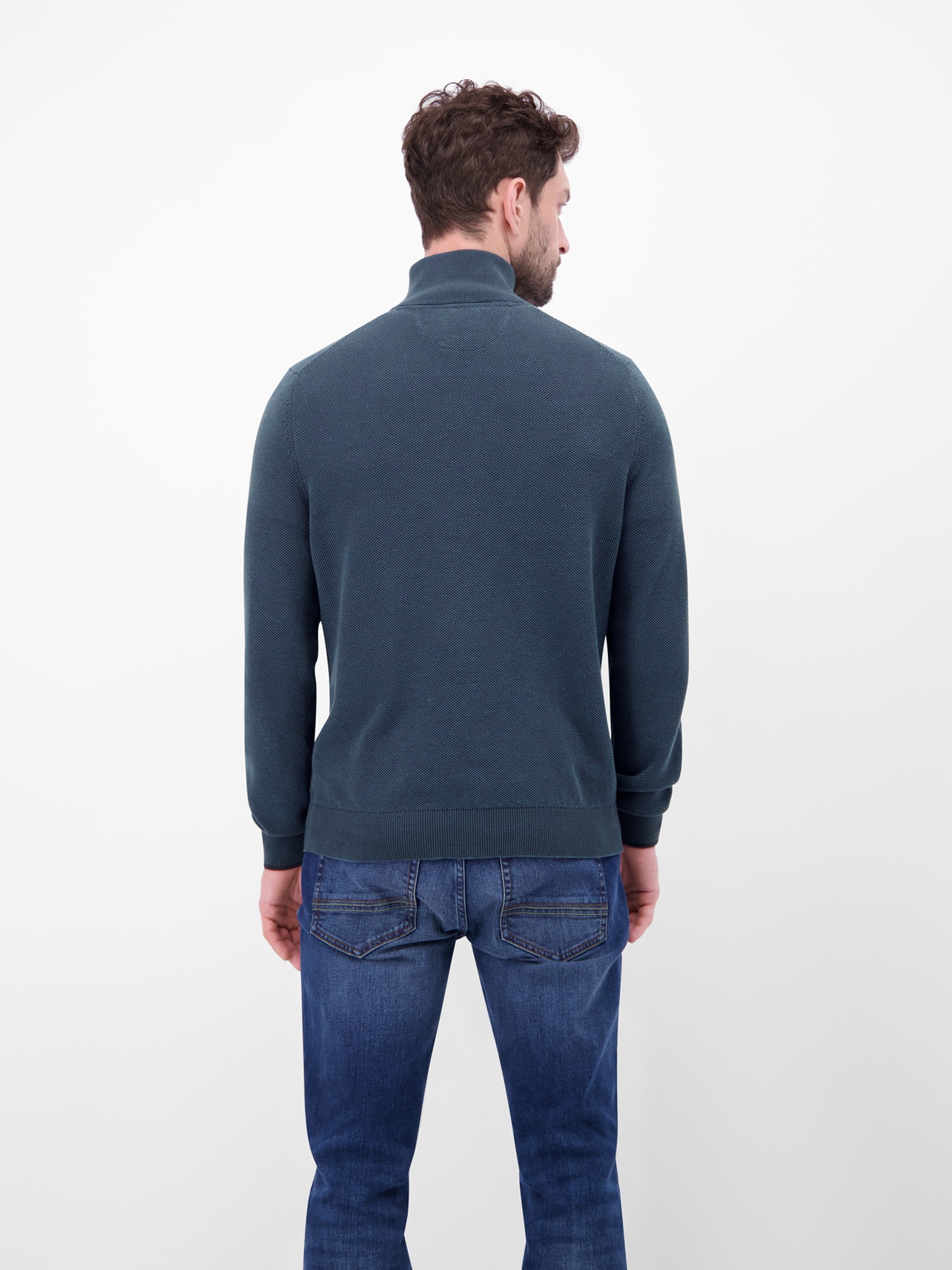 LERROS Sweatshirt "Troyer in Strukturqualität", Herrensweatshirt aus 100% B günstig online kaufen