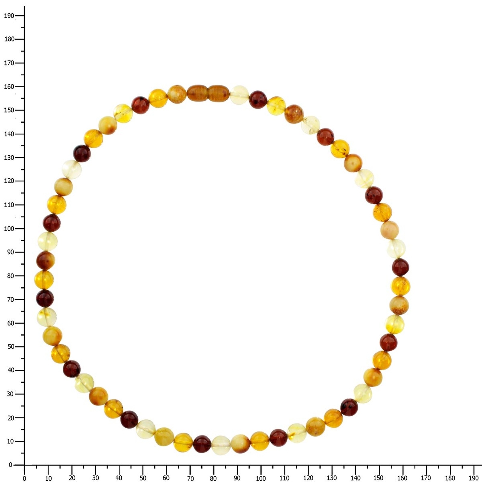 OSTSEE-SCHMUCK Gliederkette »Ostsee-Schmuck Kette Kugel 8 mm Kette Kugel 8 mm«, (1 tlg.)
