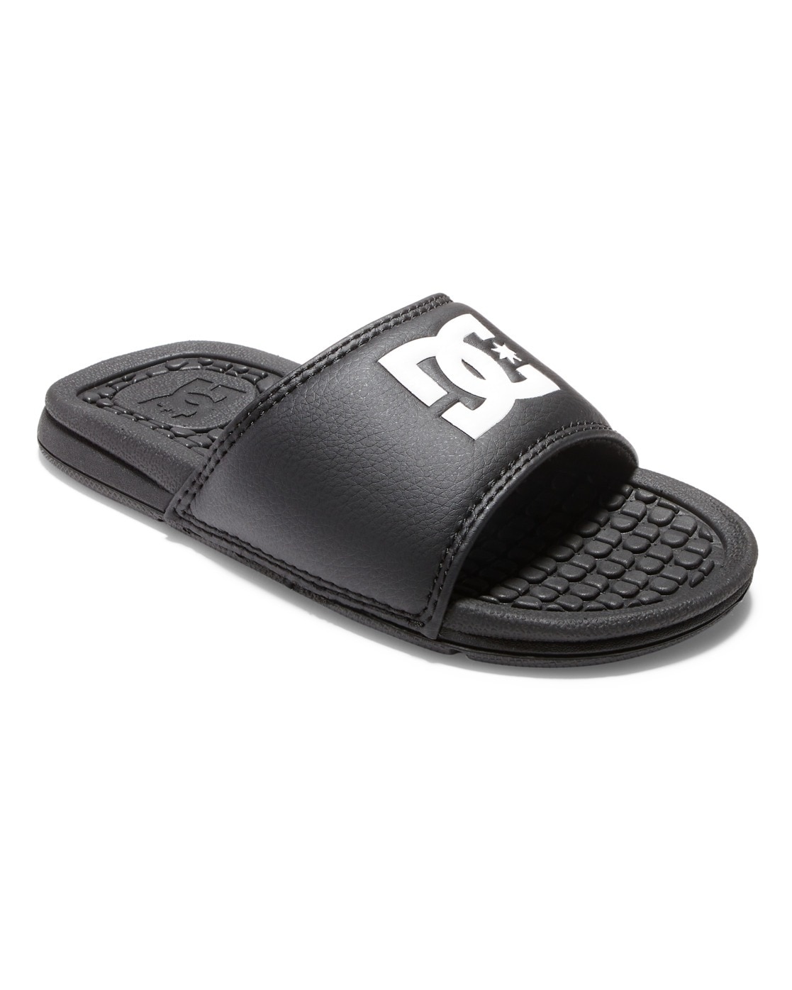 Sandale DC SHOES "Bolsa", Jungen, Gr. 7(39), schwarz, weiß, Obermaterial:Obermaterial: Synthetikmaterial / Futter: Textil / Außensohle: EVA;, Schuhe Sandale