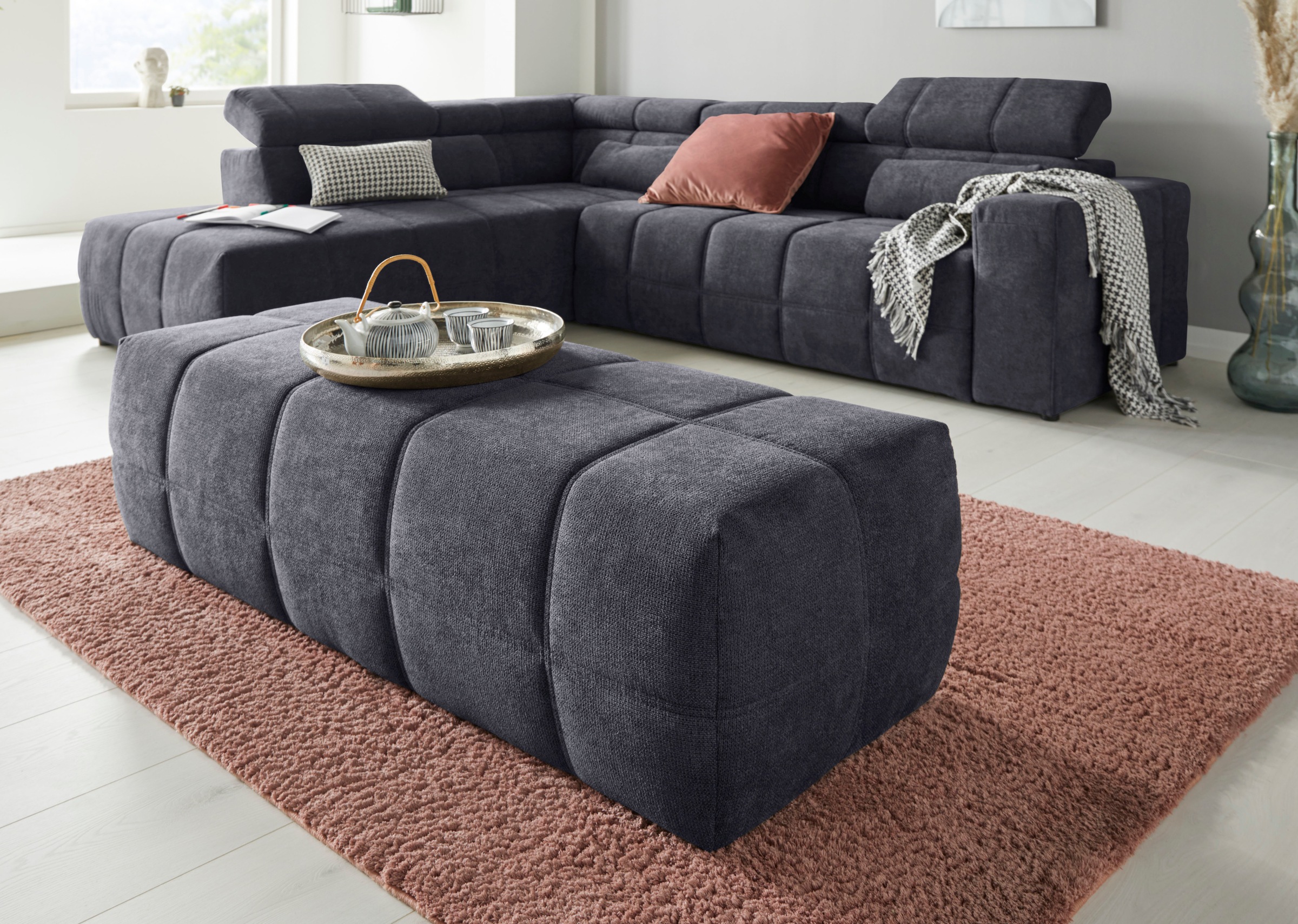 DOMO collection Hocker "Brandon" große Ausführung passend zu "Brandon", auc günstig online kaufen