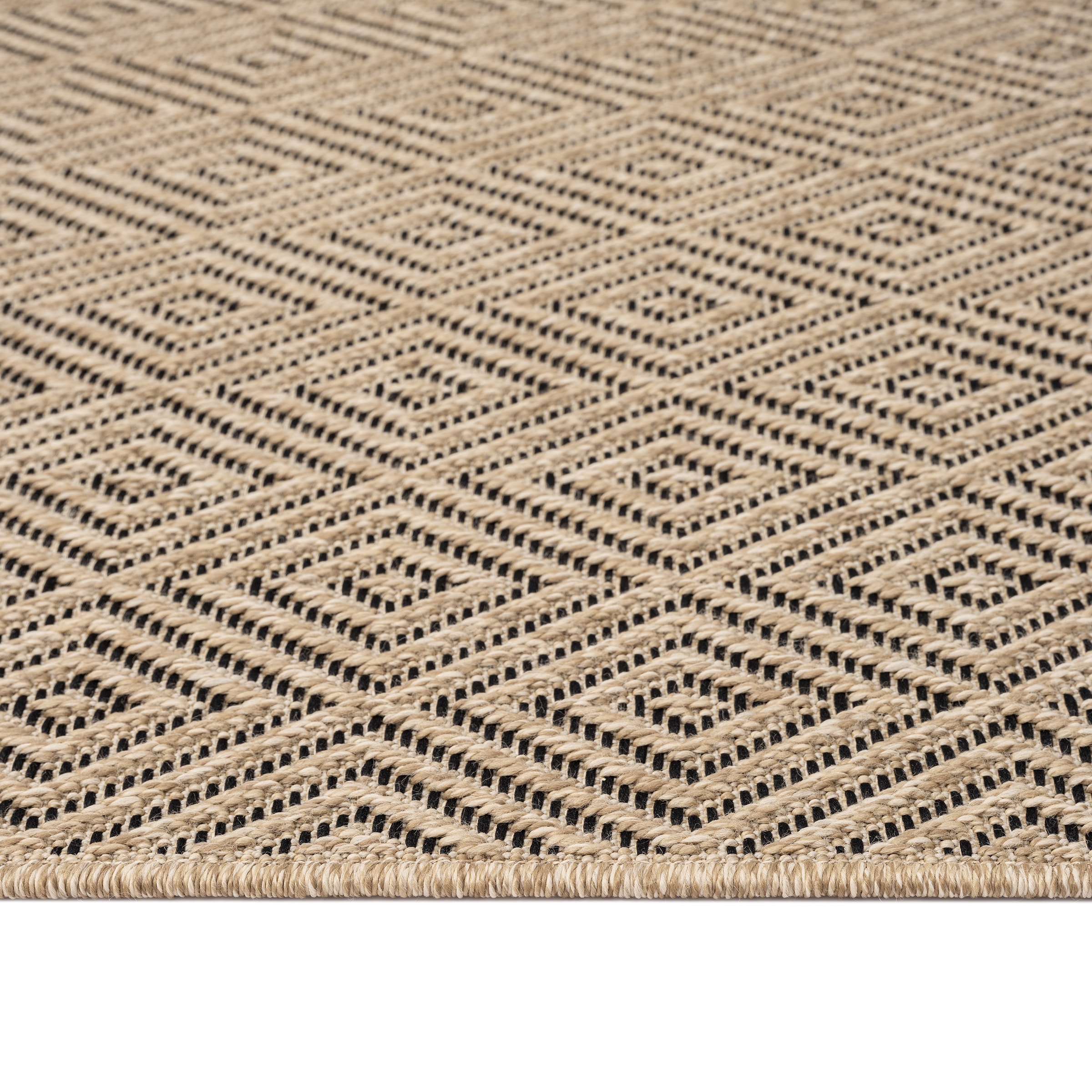 merinos Teppich »Kenzy«, rechteckig, 1 mm Höhe, robuster In- und Outdoor Teppich im natürlichen Jute-Look, wetterfest