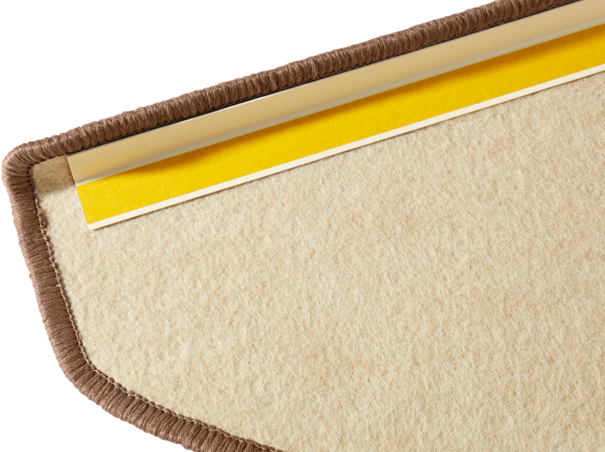 HANSE Home Stufenmatte »Fancy«, halbrund, 7 mm Höhe, 15 Stück, Treppenmatten, Selbstklebend, Stufenteppich, Treppenstufen