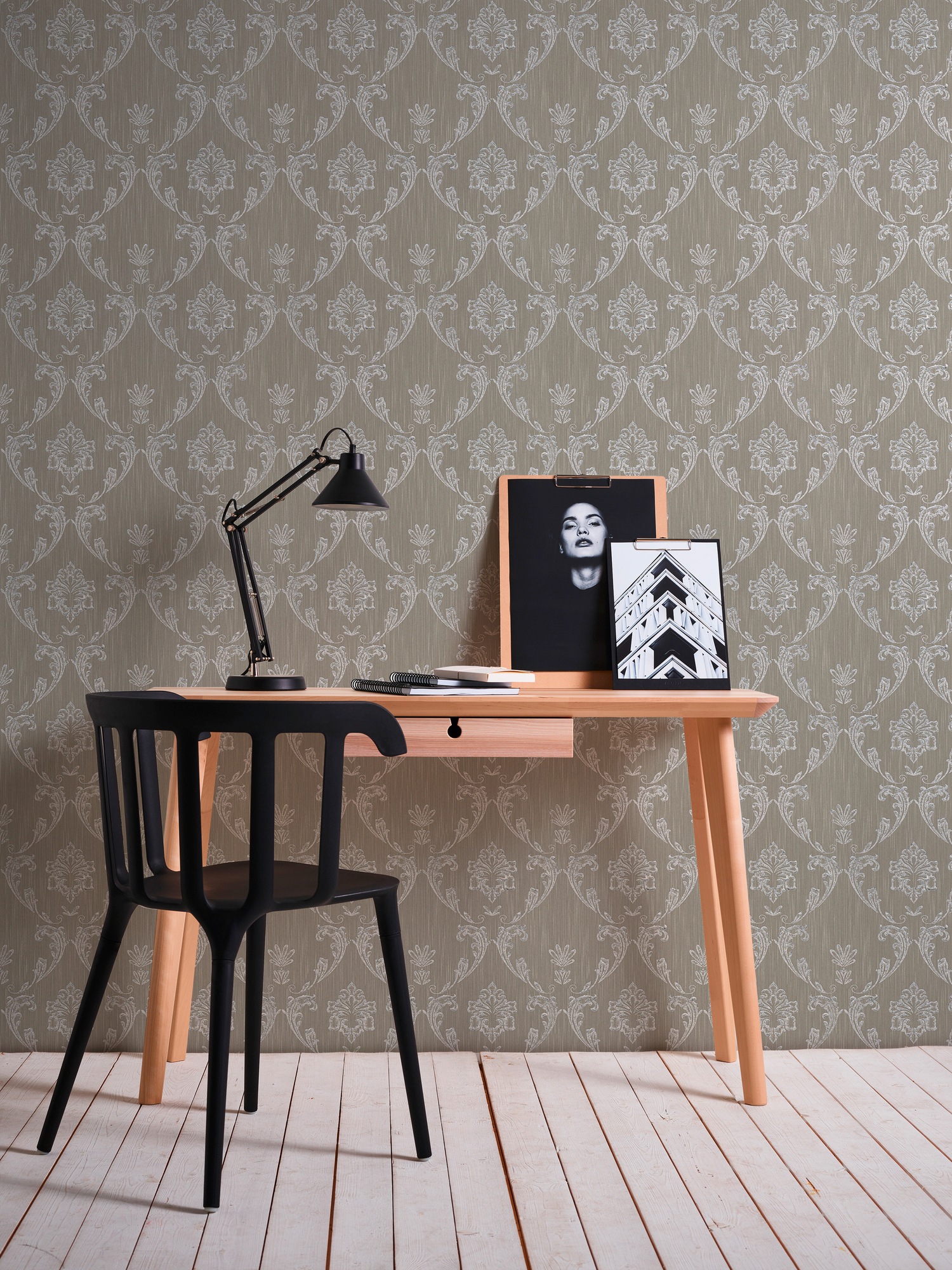 Architects Paper Textiltapete »Metallic Silk«, Barock-matt-glänzend, Ornament Tapete Barock Tapeten Wohnzimmer Schlafzimmer Küche Flur Büro